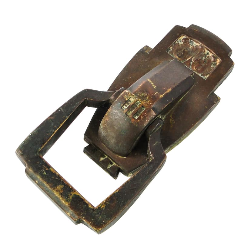 Kołatka do drzwi Art Nouveau, mosiądz, Niemcy, początek XX w.