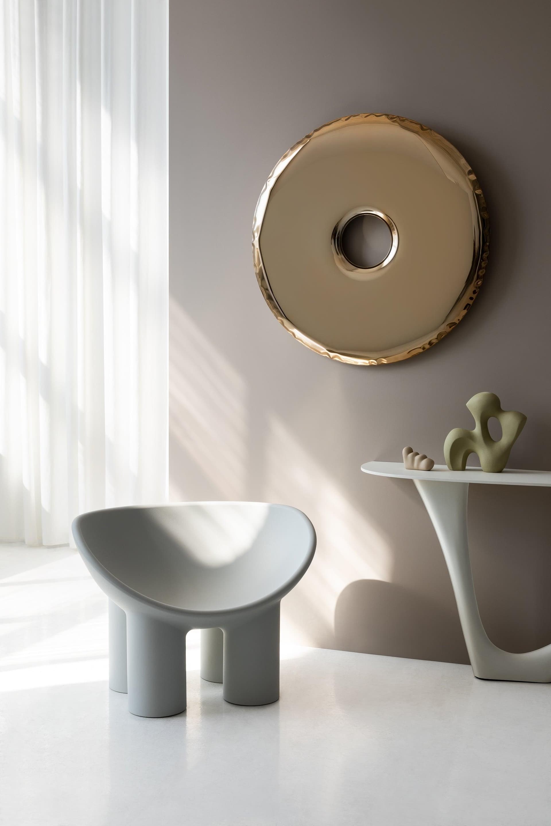 RONDO wall mirror golden 150 cm, Zieta Studio - 119964