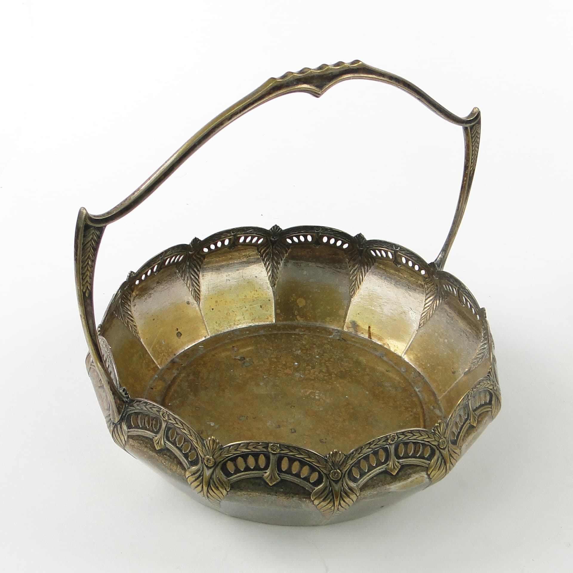 Art Nouveau basket, silver-plated brass, WMF, Germany, early 20th c. - 109298