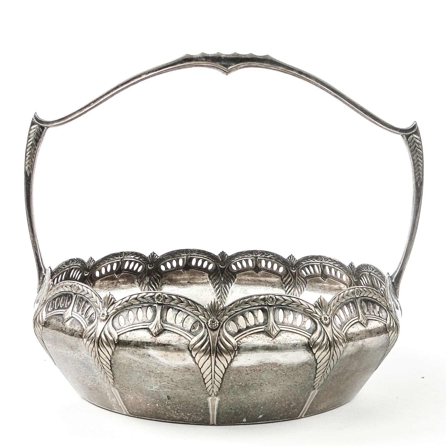 Art Nouveau basket, silver-plated brass, WMF, Germany, early 20th c. - 109297