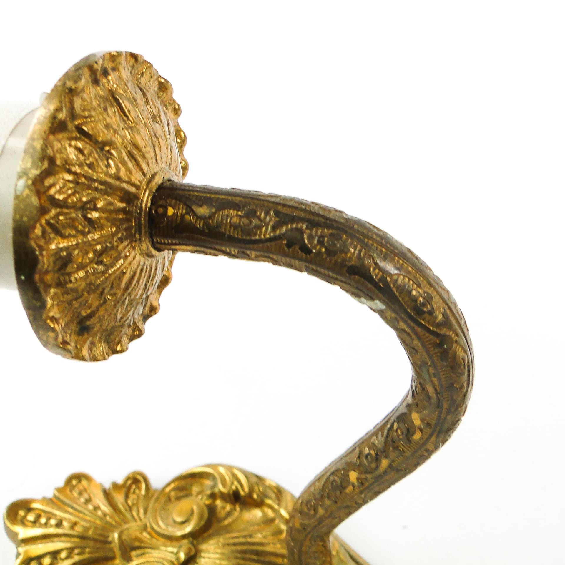 Rococo wall sconce, brass, Sweden, 1950s. - 109328