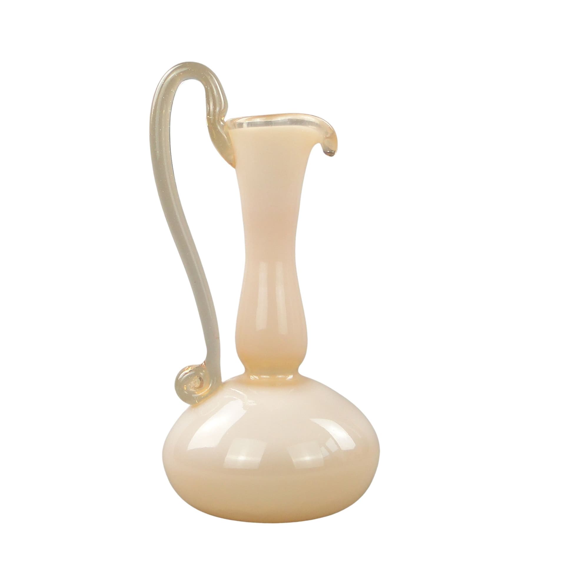 Wazon amfora, szkło Ivory White, proj. J. Słuczan-Orkusz, Polska, lata 70.