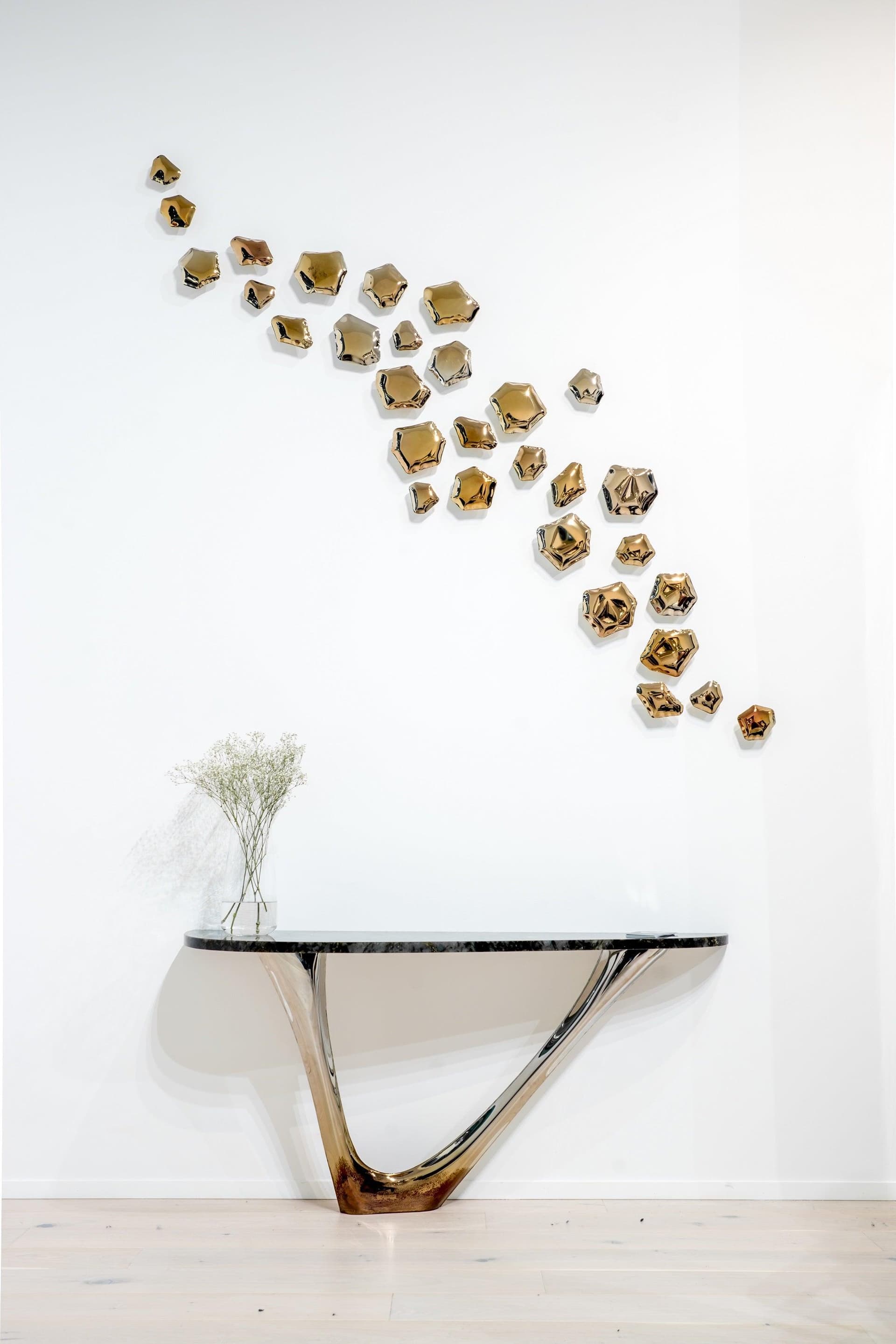 set of decorative hooks KAMYKI steel, golden, 18, Zieta Studio - 119899