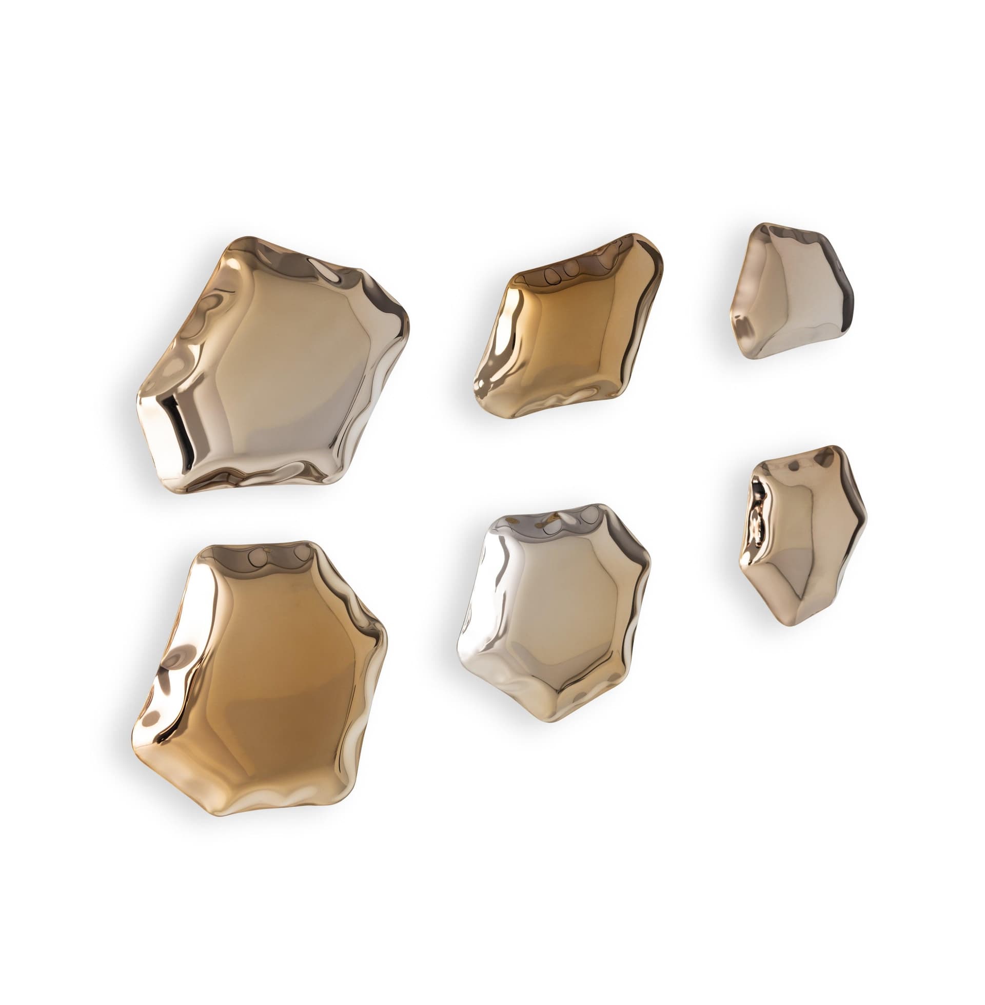 set of decorative hooks KAMYKI steel, golden, 18, Zieta Studio - 119895