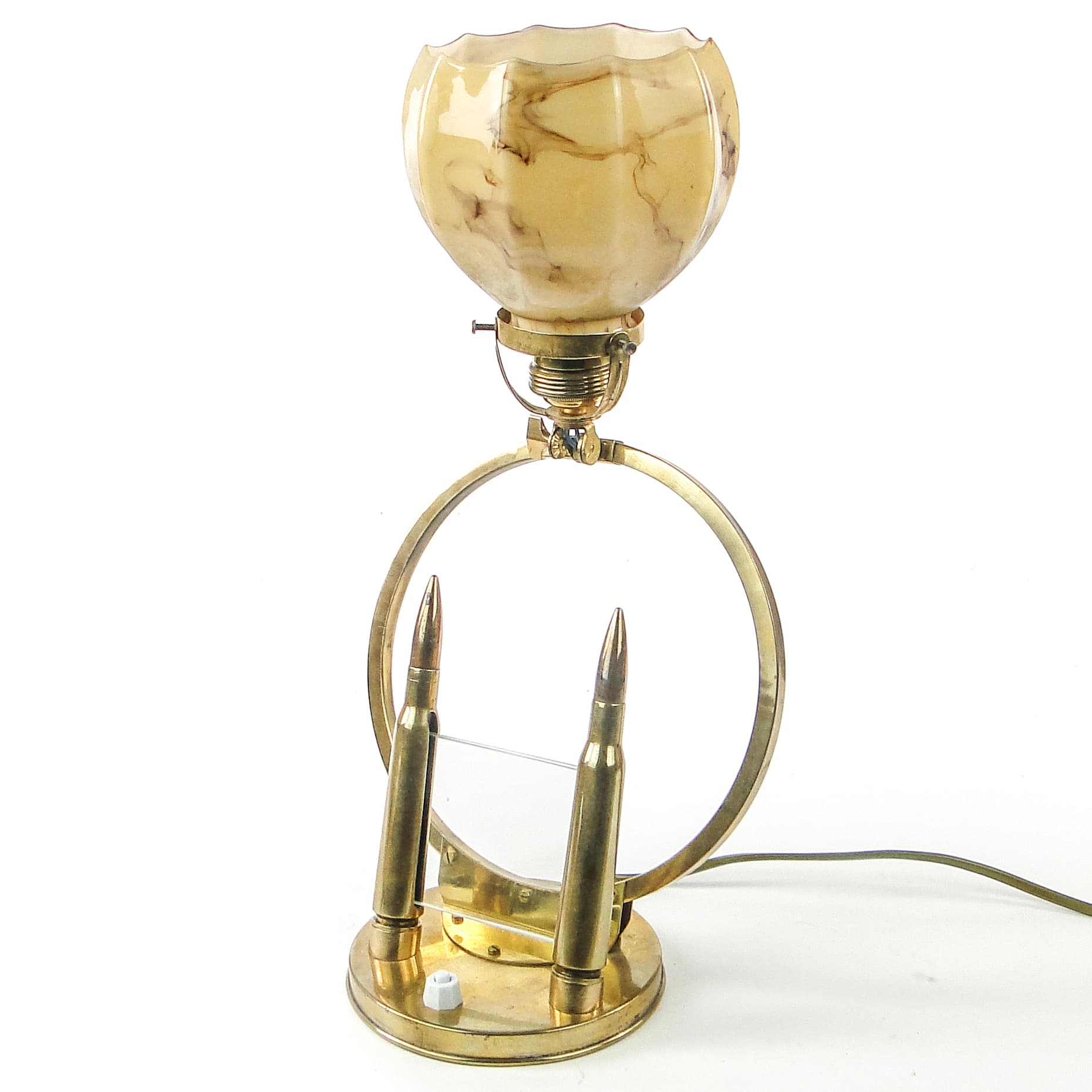 Art Deco table lamp, brass, glass, Germany, 1930s. - 109453