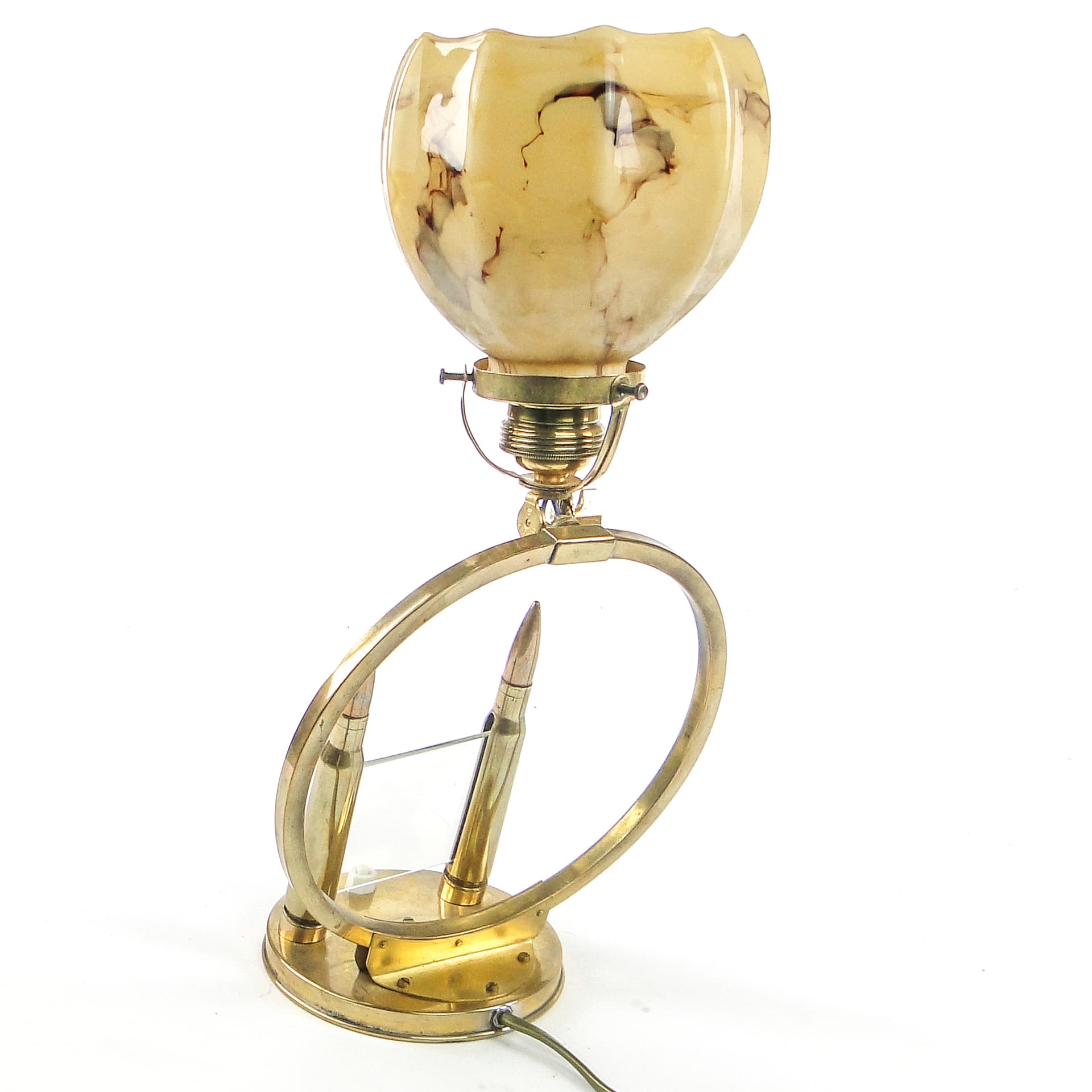 Art Deco table lamp, brass, glass, Germany, 1930s. - 109464