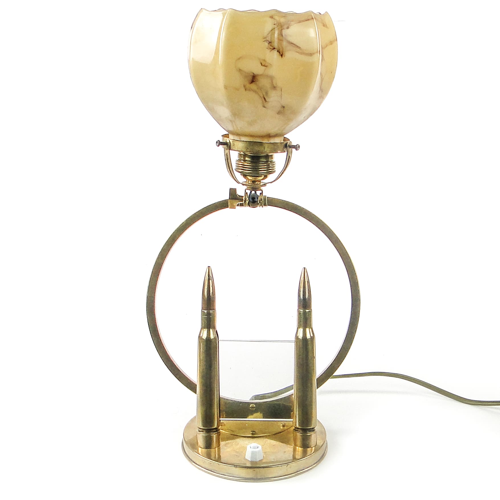Art Deco table lamp, brass, glass, Germany, 1930s. - 109459