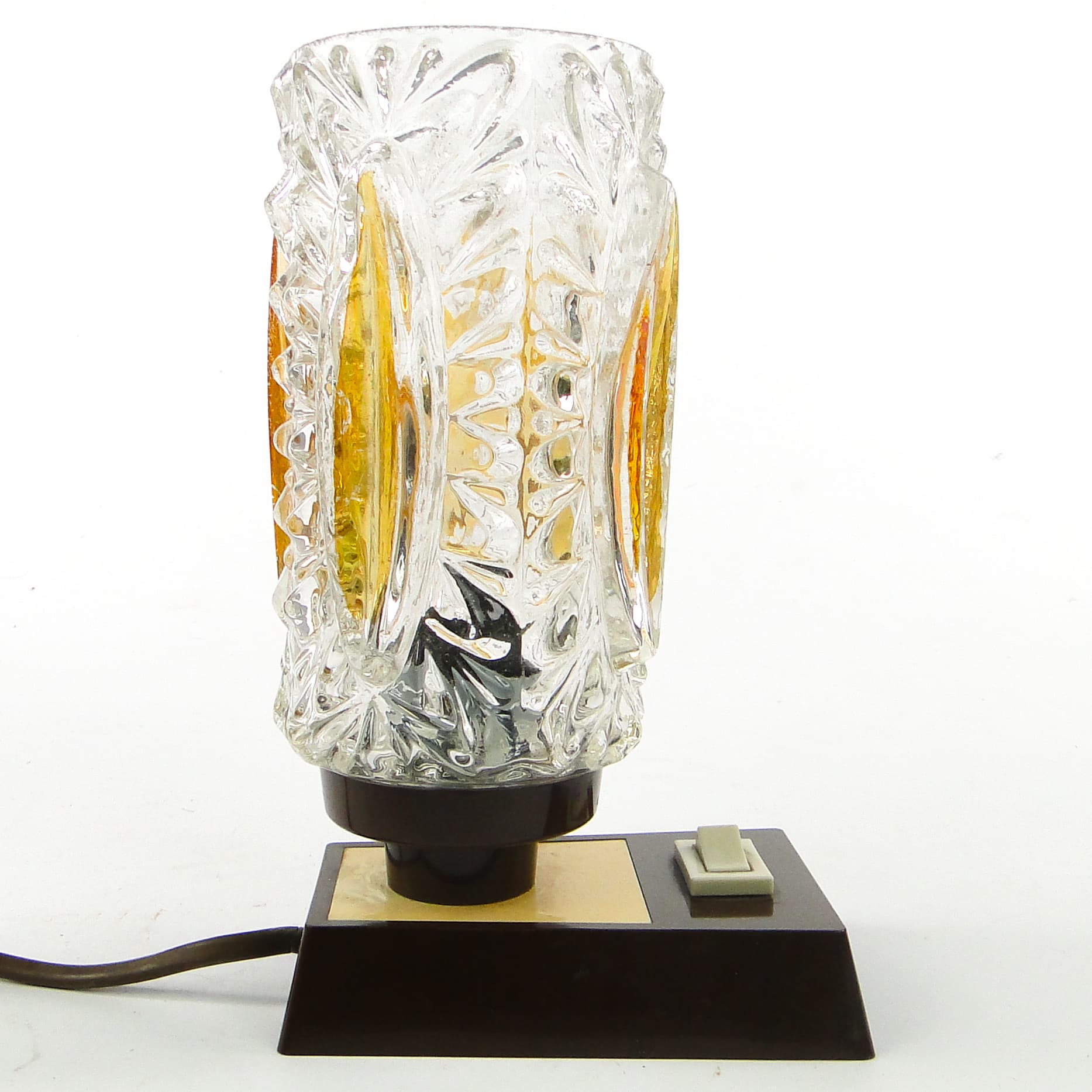 Lampka nocna Mid-century modern, szkło, Niemcy, lata 70. - 109506