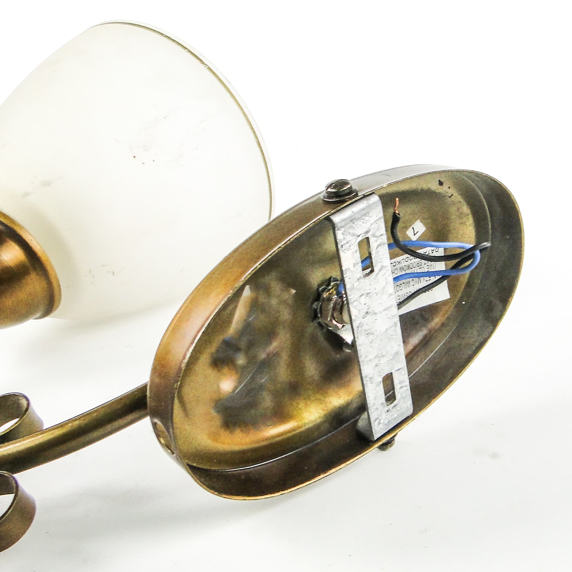 Kinkiet secesyjny, mosiądz szkło, Polska, lata 70. - 109518