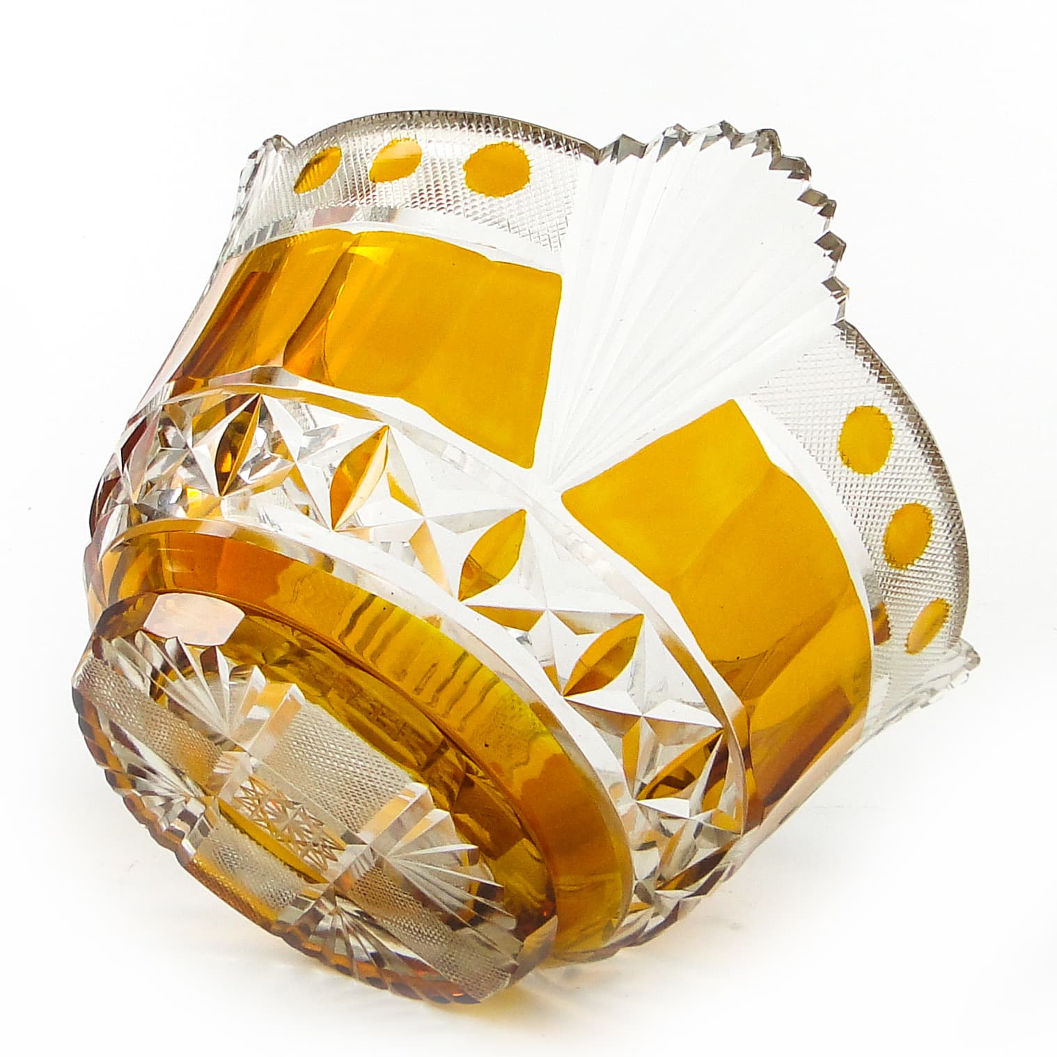 Mid Century Modern platter, crystal, Poland, 1970s. - 109541