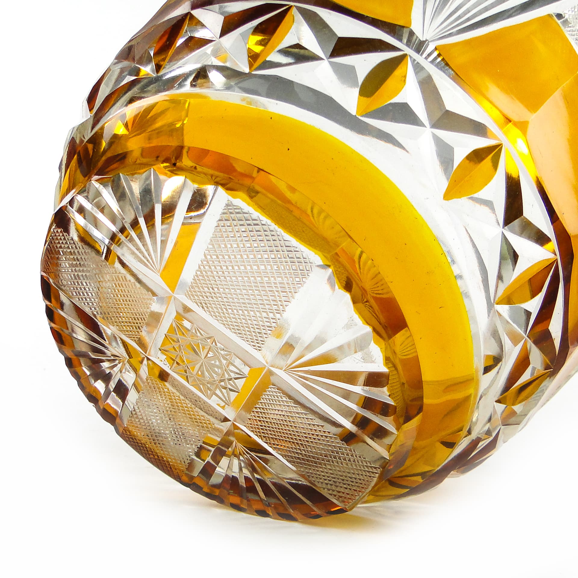 Mid Century Modern platter, crystal, Poland, 1970s. - 109545