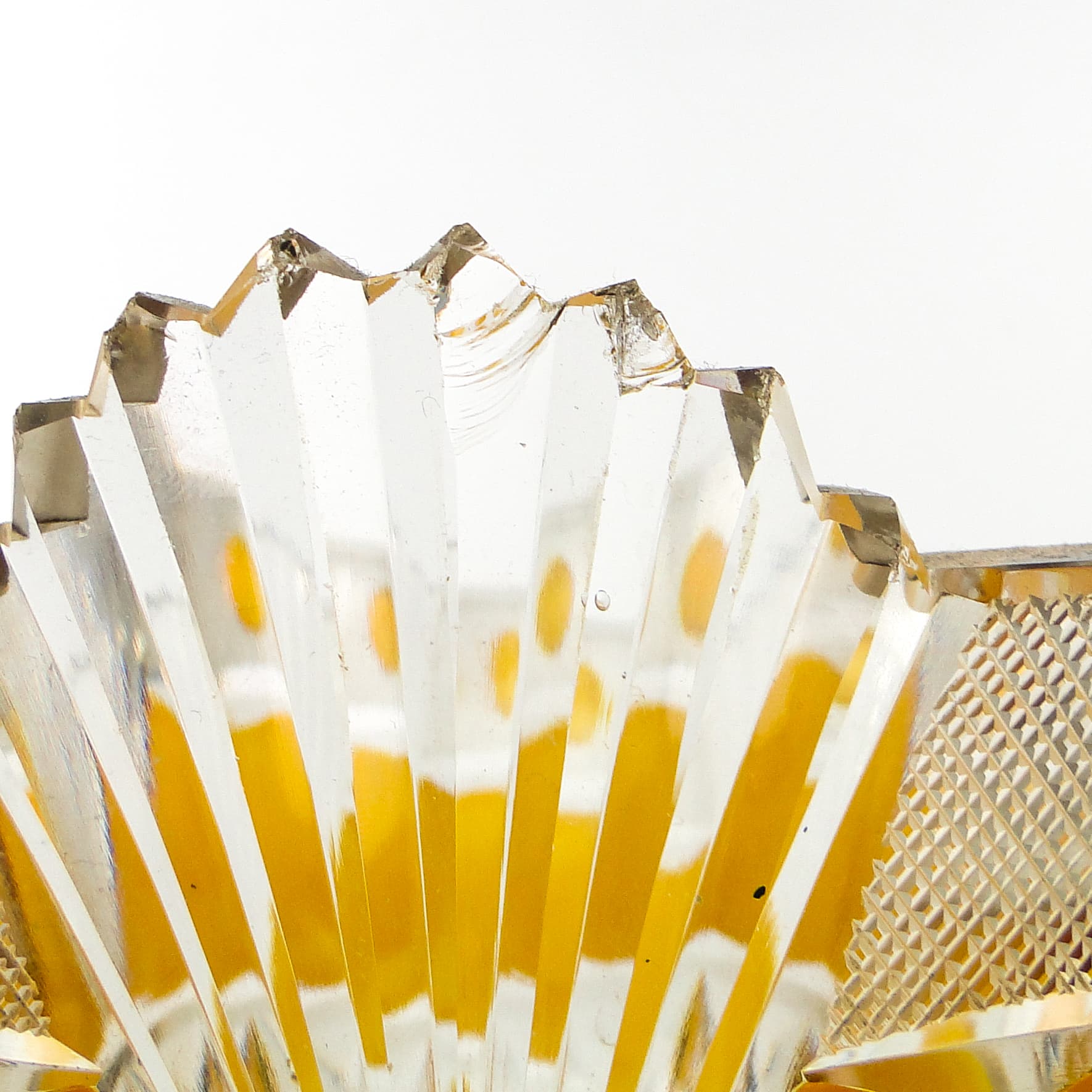 Mid Century Modern platter, crystal, Poland, 1970s. - 109537