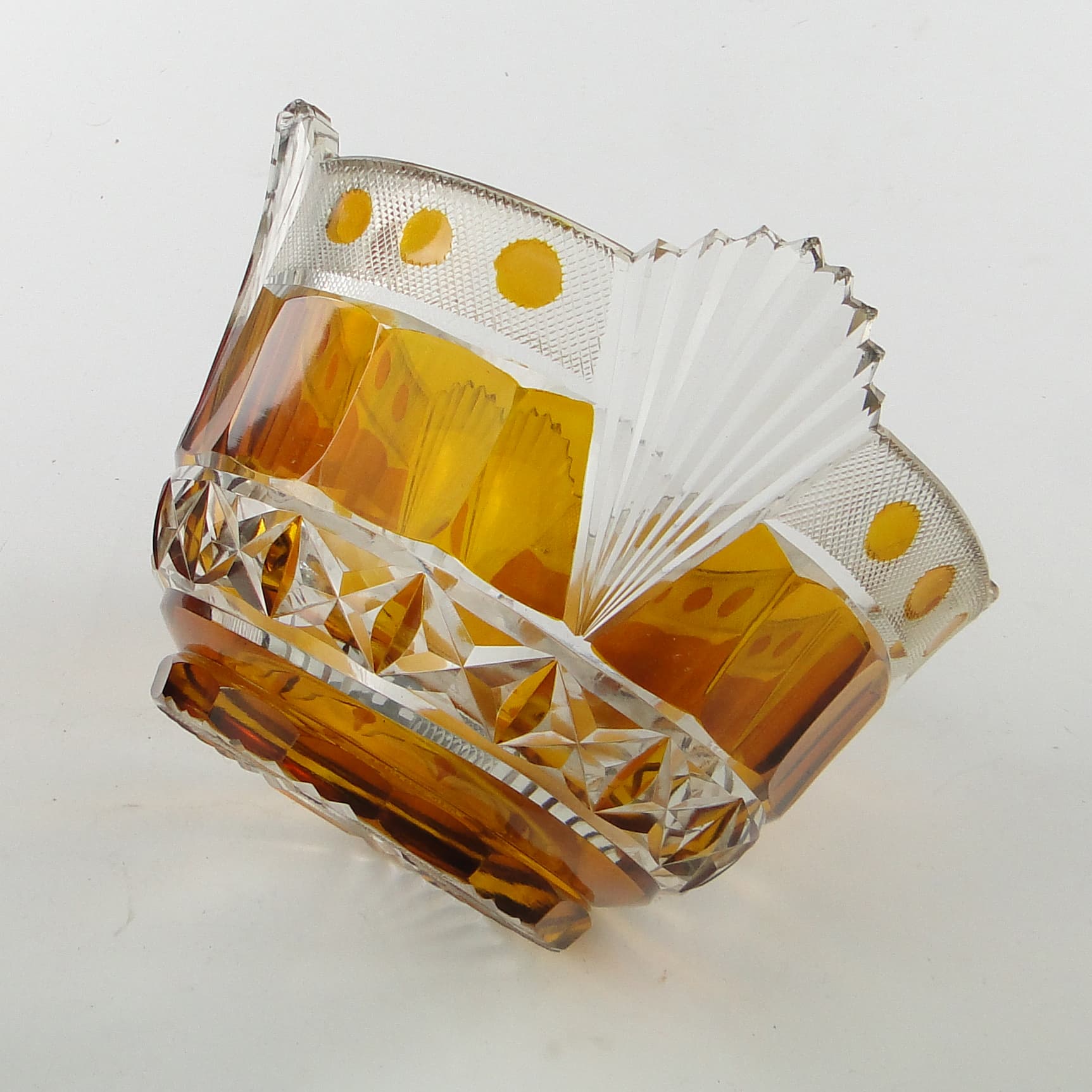 Mid Century Modern platter, crystal, Poland, 1970s. - 109543