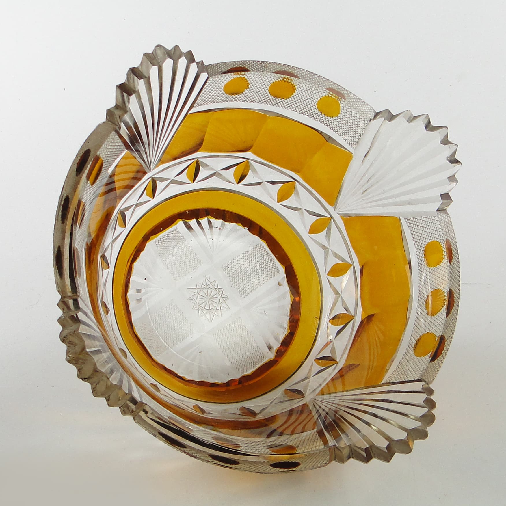 Mid Century Modern platter, crystal, Poland, 1970s. - 109544