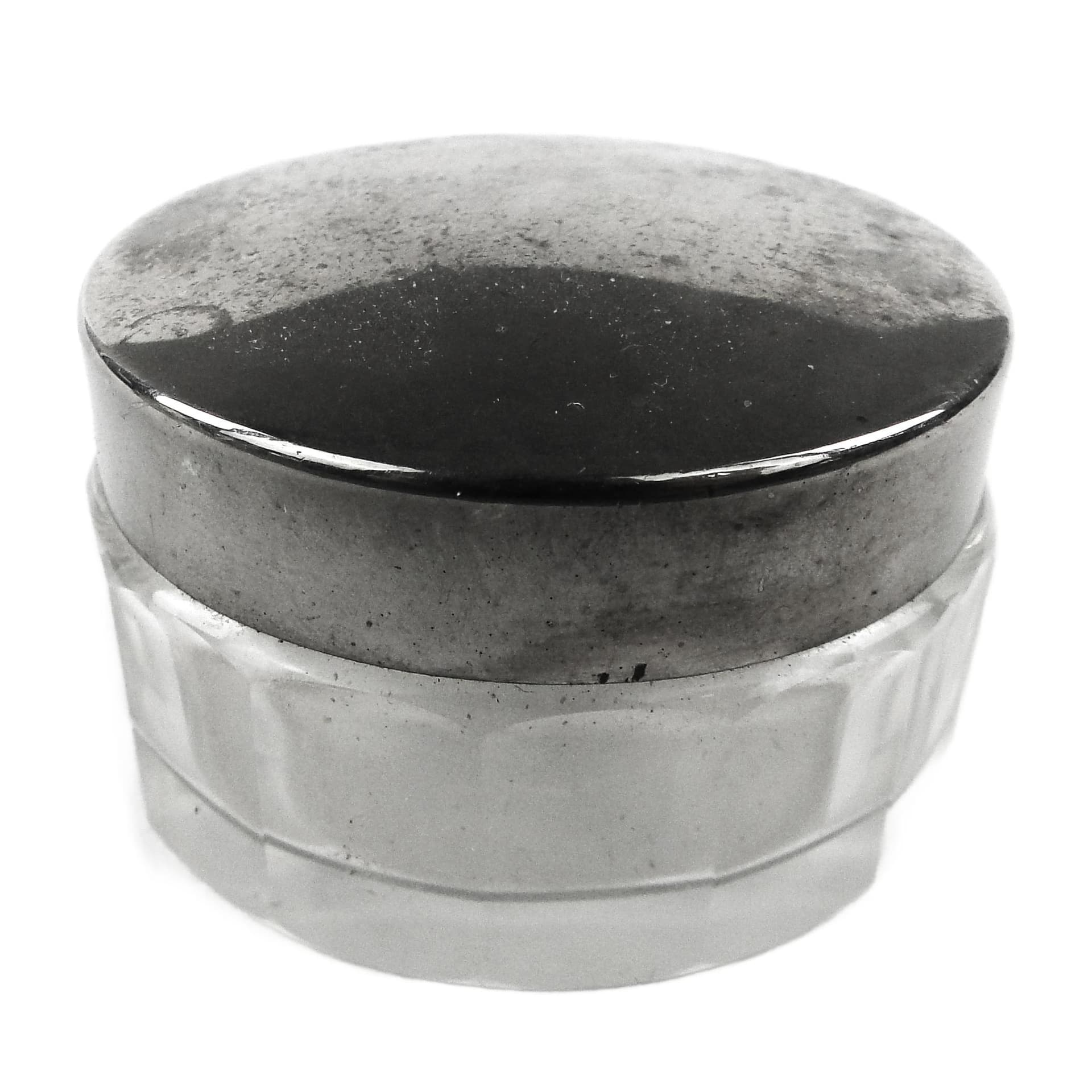 Pigularz Art Deco, kryształ, miedź srebrzona, Polska, lata 30.