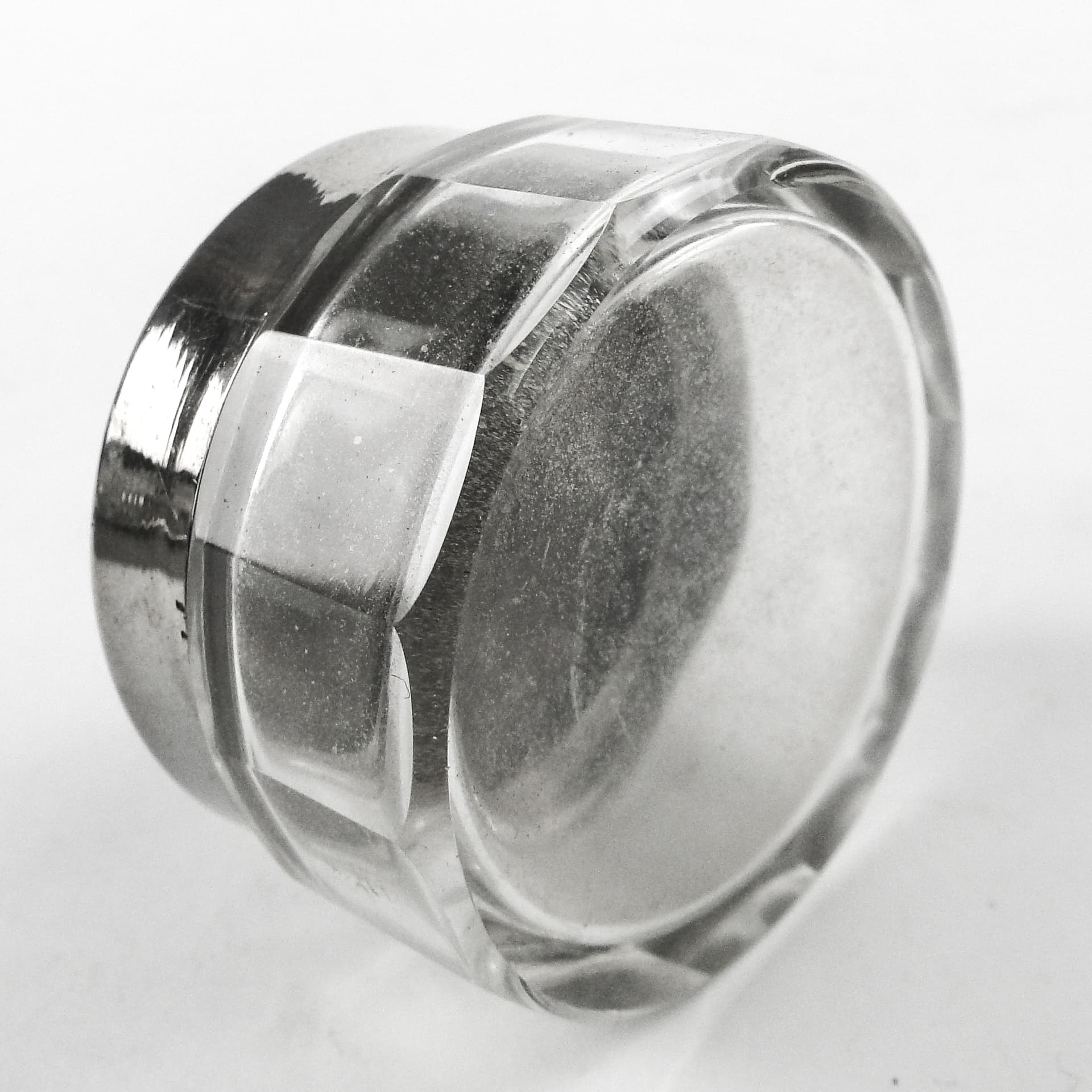 Pigularz Art Deco, kryształ, miedź srebrzona, Polska, lata 30. - 109566