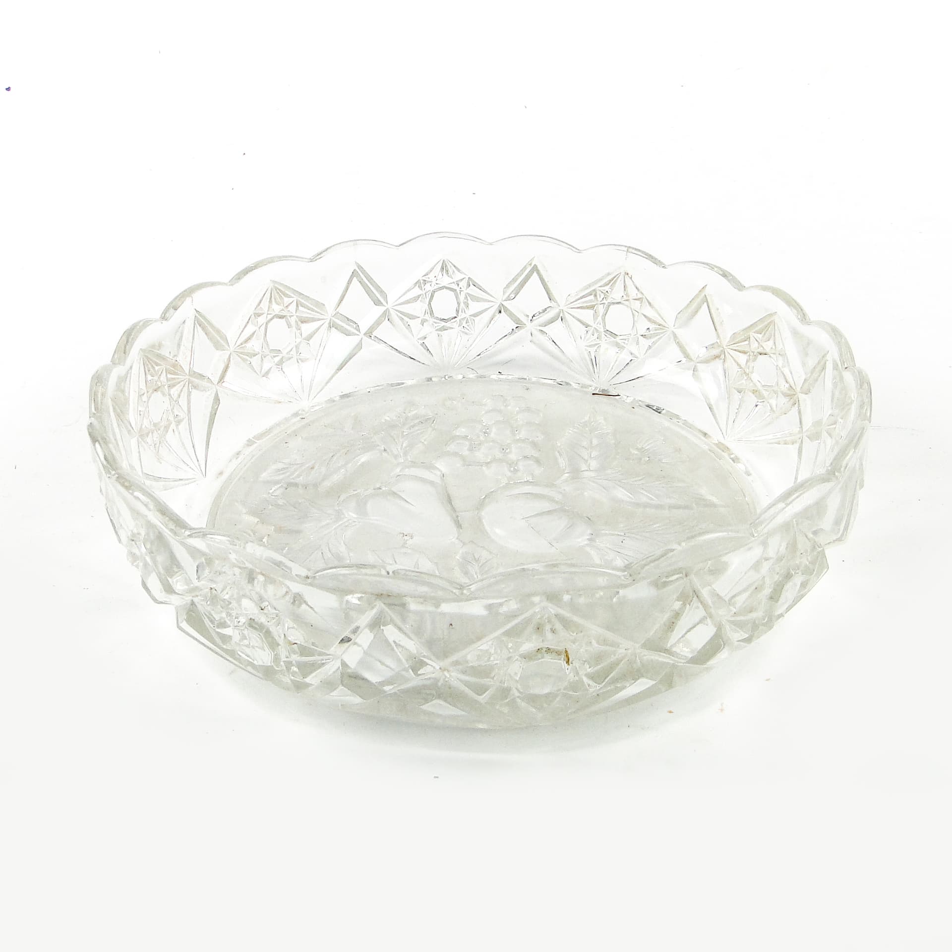Fruit platter, pressed glass, Ząbkowice, Poland, 1970s. - 109592