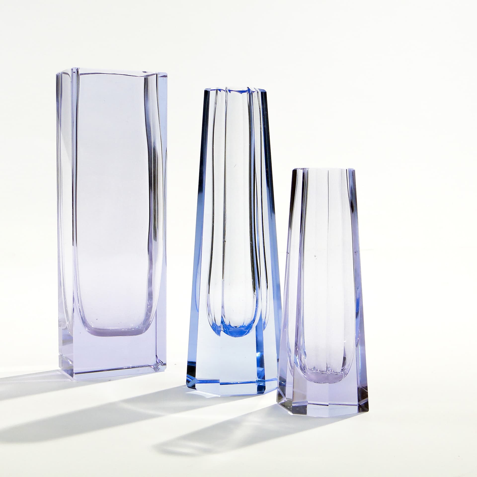 Wazon, violet, kryształ, Niemcy, lata 50. - 7828