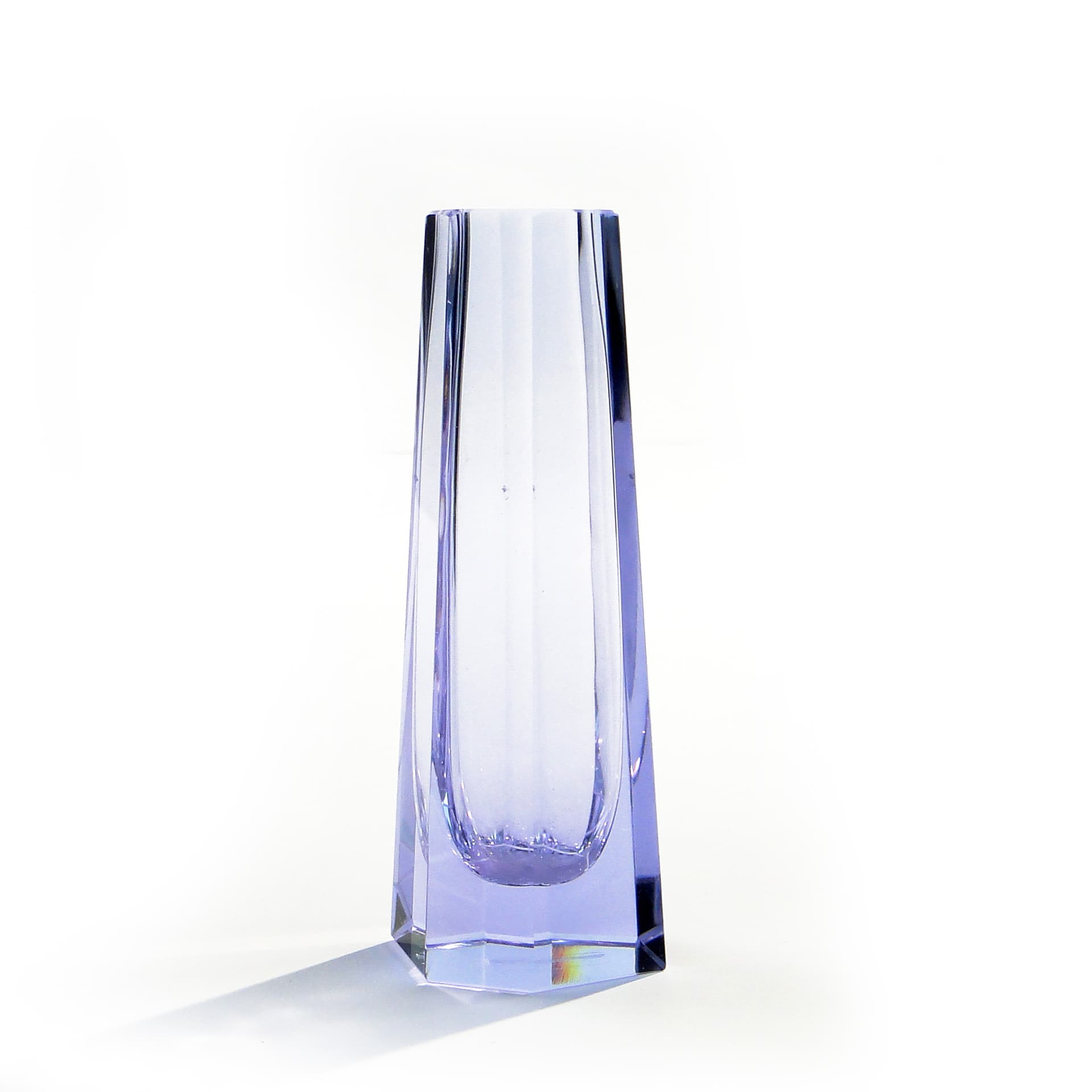 Wazon, violet, kryształ, Niemcy, lata 50. - 7825