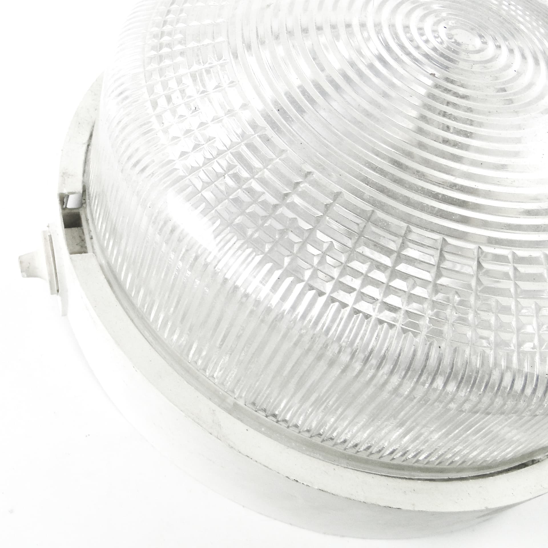 Industrial ceiling lamp, plastic metal, Poland, 1970s. - 109722