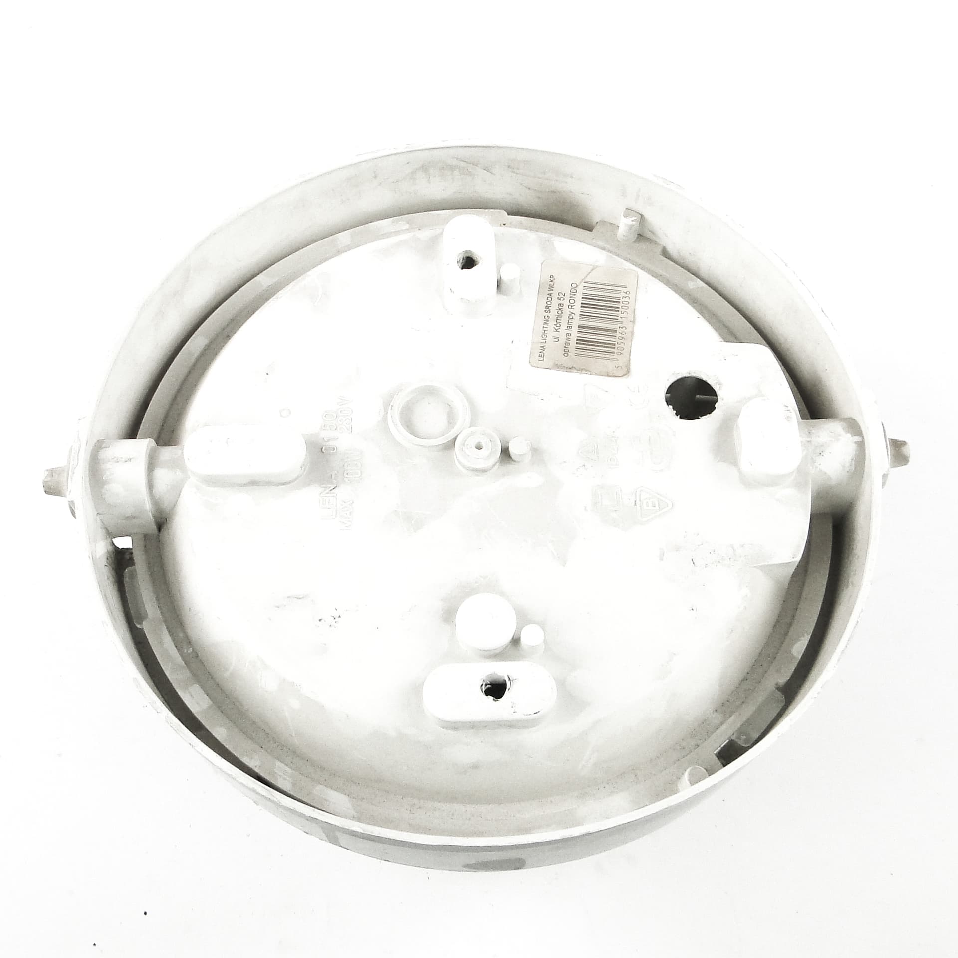 Industrial ceiling lamp, plastic metal, Poland, 1970s. - 109718