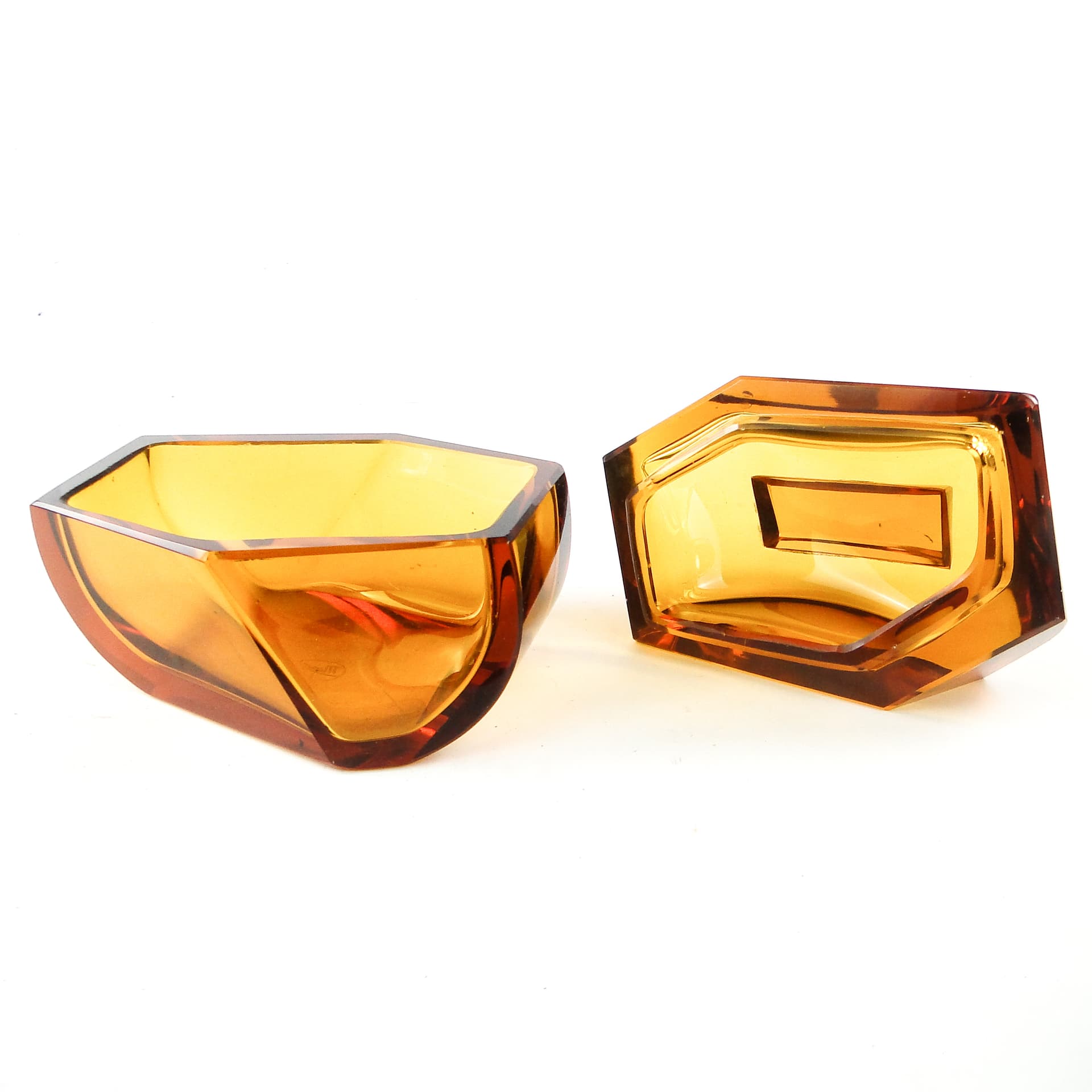 Bomboniera Art Deco, kryształ, Moser, Bohemia, Czechosłowacja, lata 30. - 109822