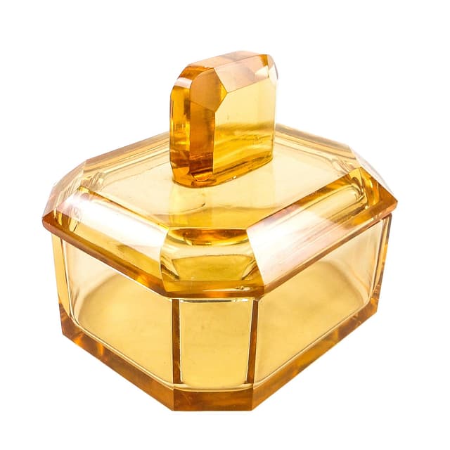 Bomboniera Art Deco, kryształ, Moser, Czechosłowacja, lata 30. - WYMIARY