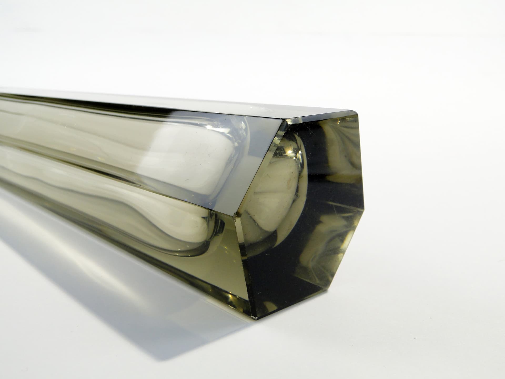 Wazon, zielony kryształ, Niemcy, lata 50. - 7848