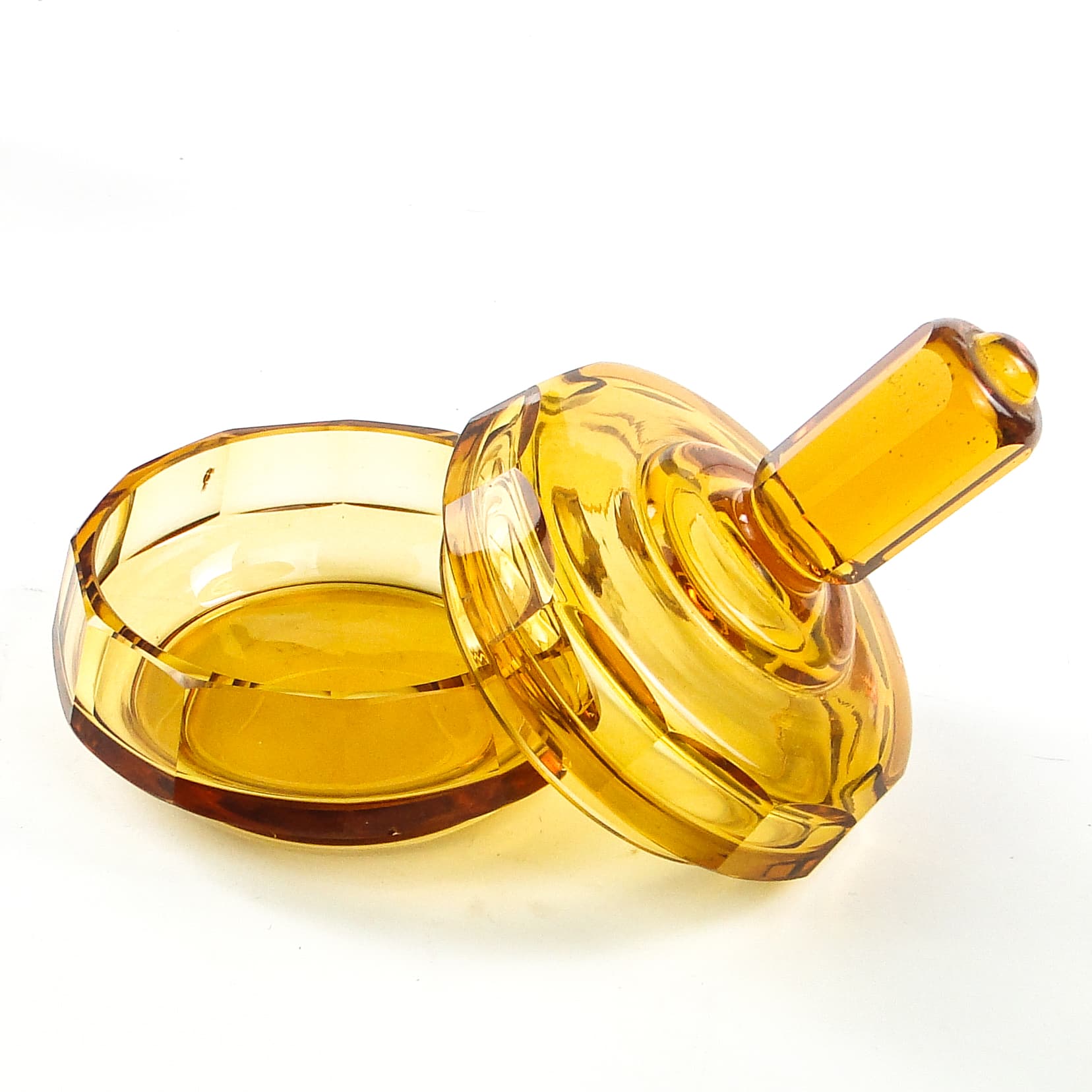 Art Deco bonbonniere, crystal, Moser, Czechoslovakia, 1930s. - 109882