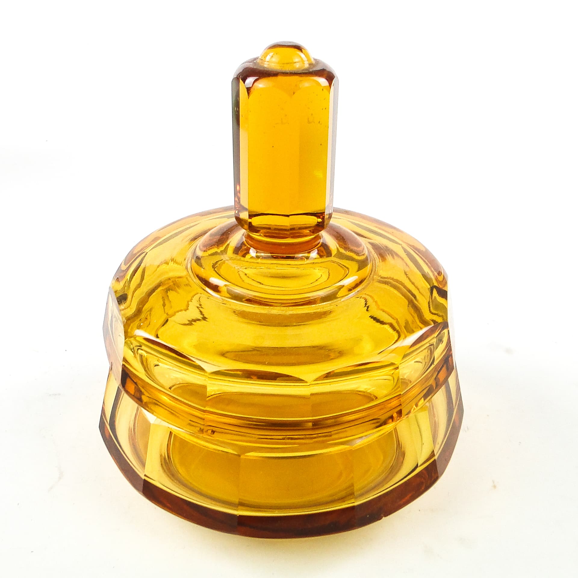 Art Deco bonbonniere, crystal, Moser, Czechoslovakia, 1930s. - 109879