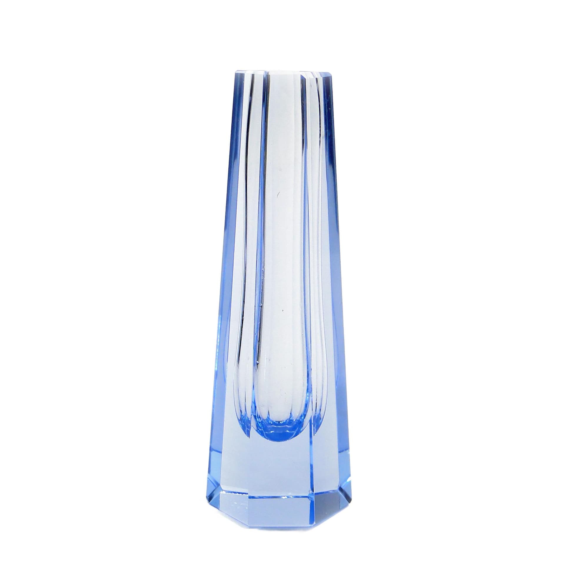 Wazon, kryształ niebieski, Niemcy, lata 50.