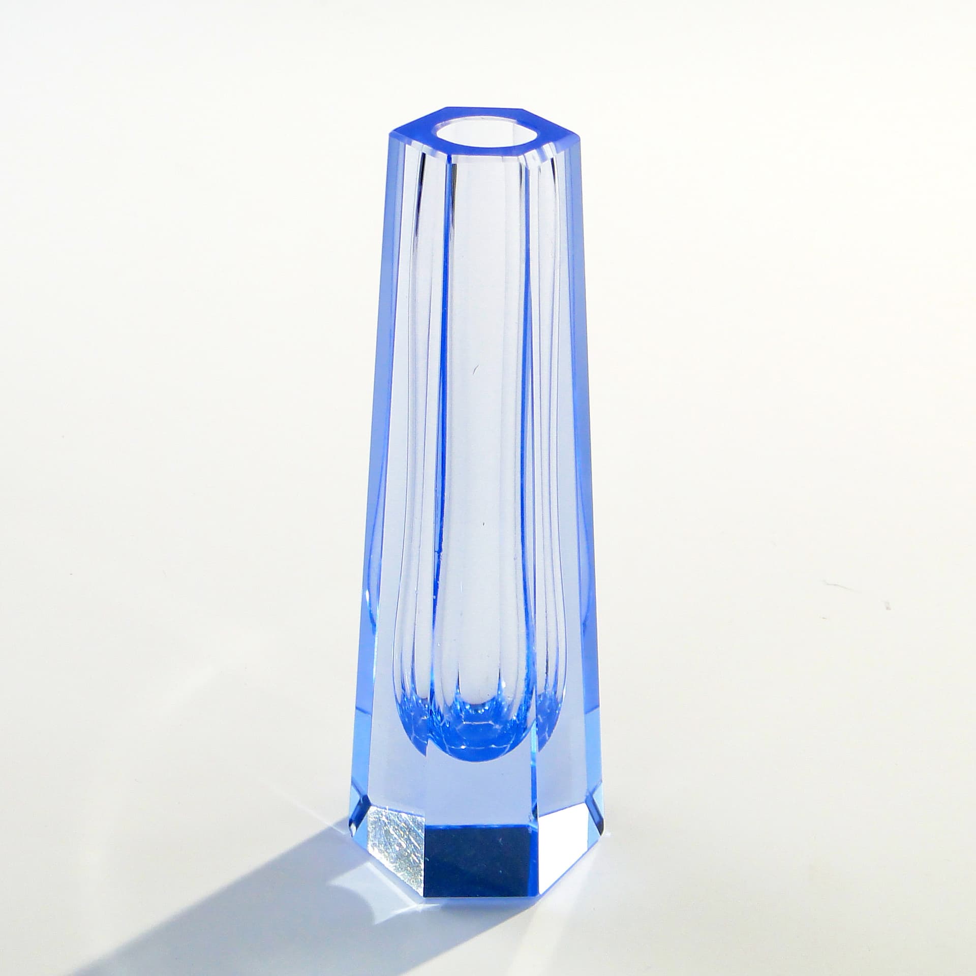 Wazon, kryształ niebieski, Niemcy, lata 50. - 7850