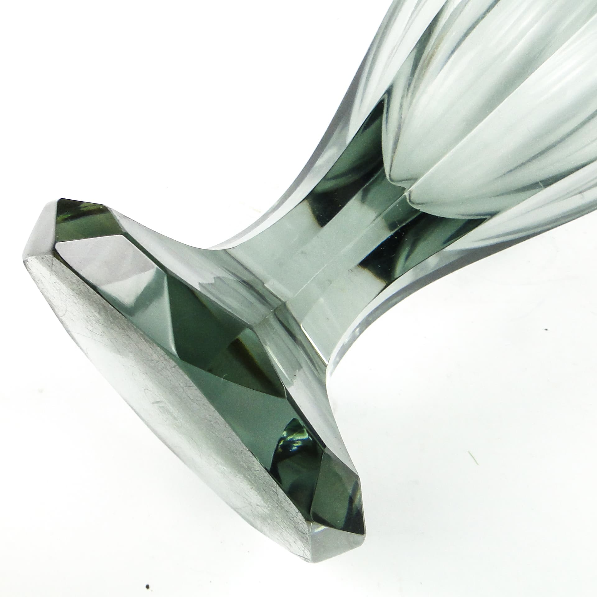 Wazon, Art Deco, kryształ uranowy, Moser, Czechosłowacja, lata 30. - 109977