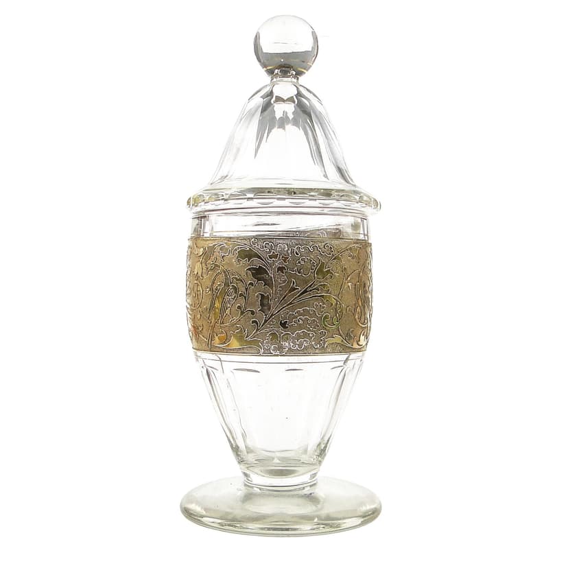 Bomboniera Art Deco, kryształ, Czechosłowacja, lata 30.