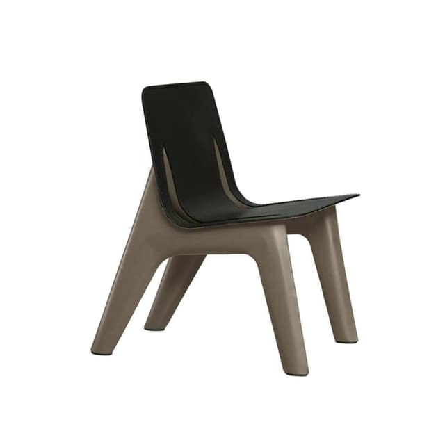 Krzesło J-CHAIR skóra czarna, beżowe, aluminium, Zieta Studio - WYMIARY