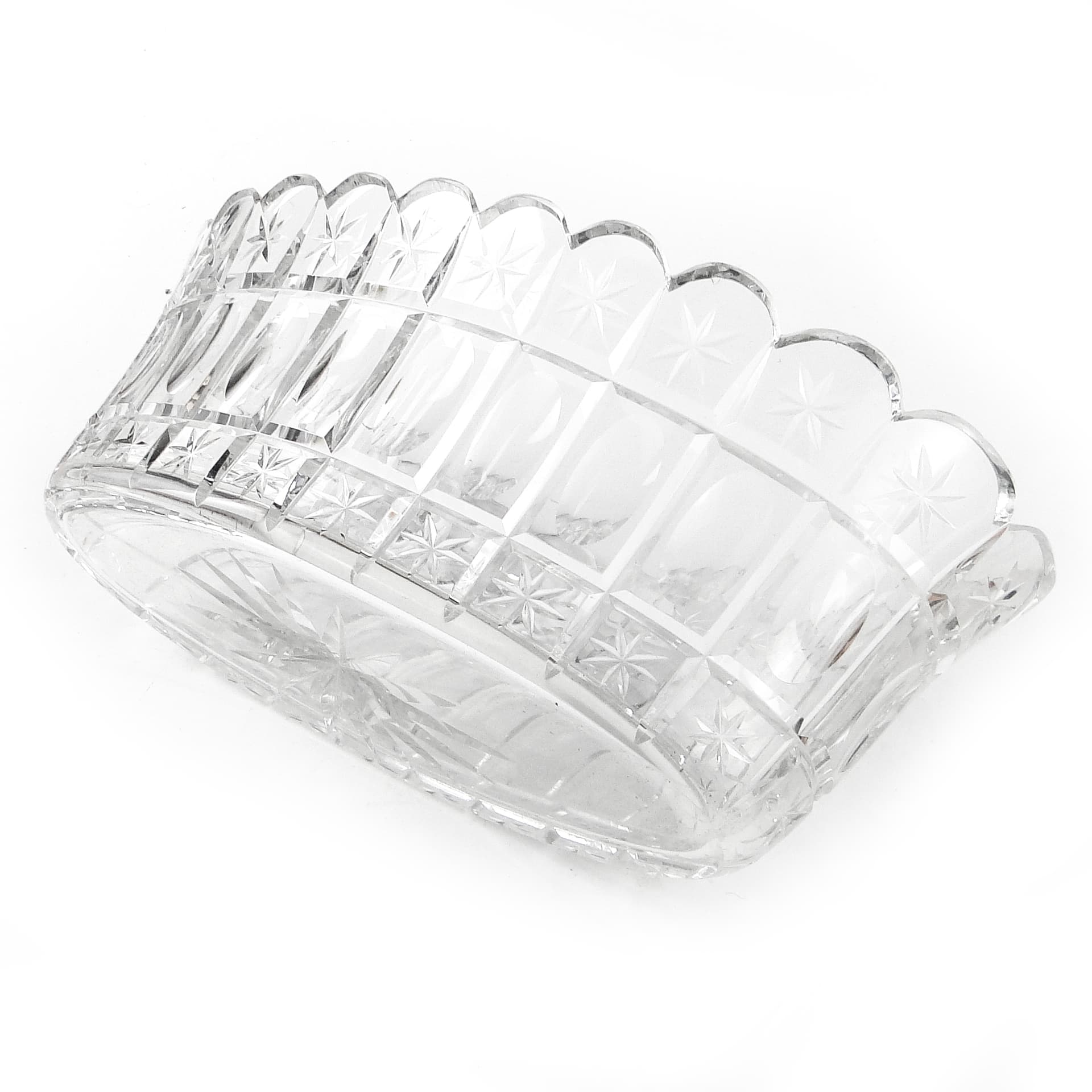 Art Deco jardiniere, crystal, Czechoslovakia, 1930s. - 110120