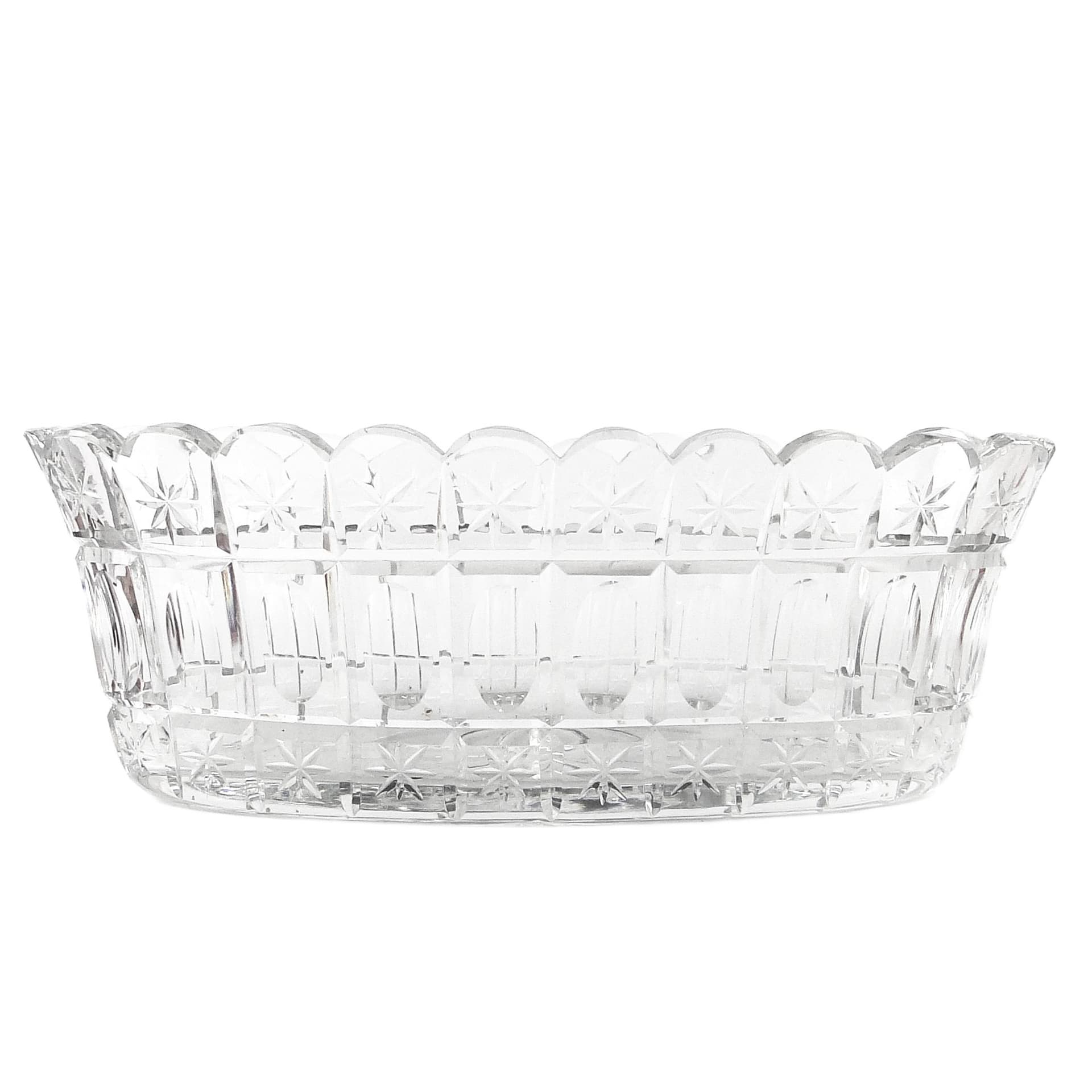 Art Deco jardiniere, crystal, Czechoslovakia, 1930s.