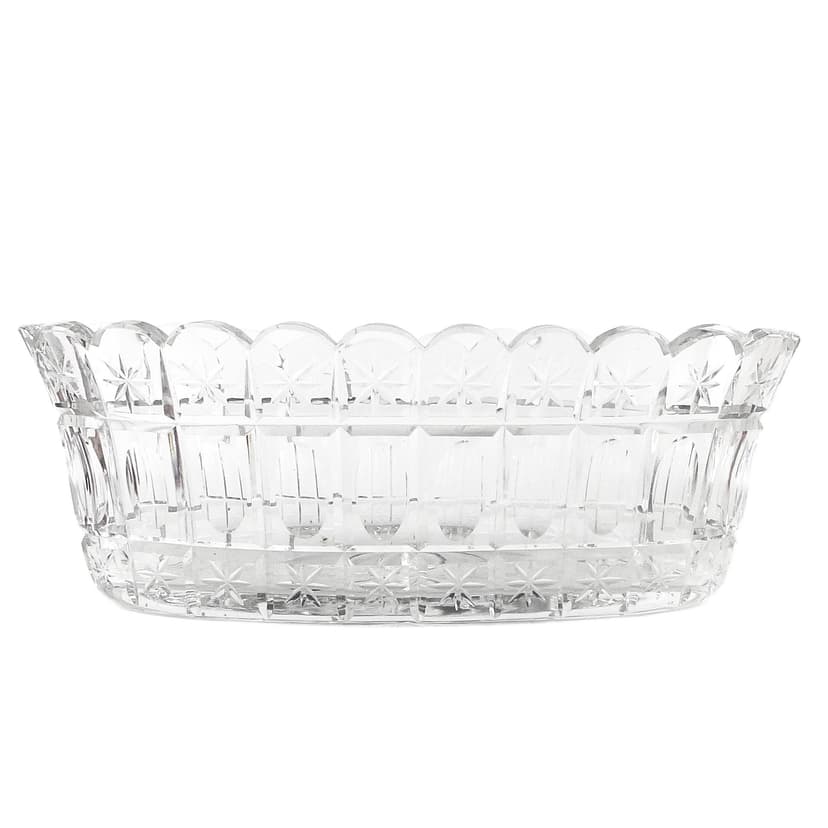 Art Deco jardiniere, crystal, Czechoslovakia, 1930s.