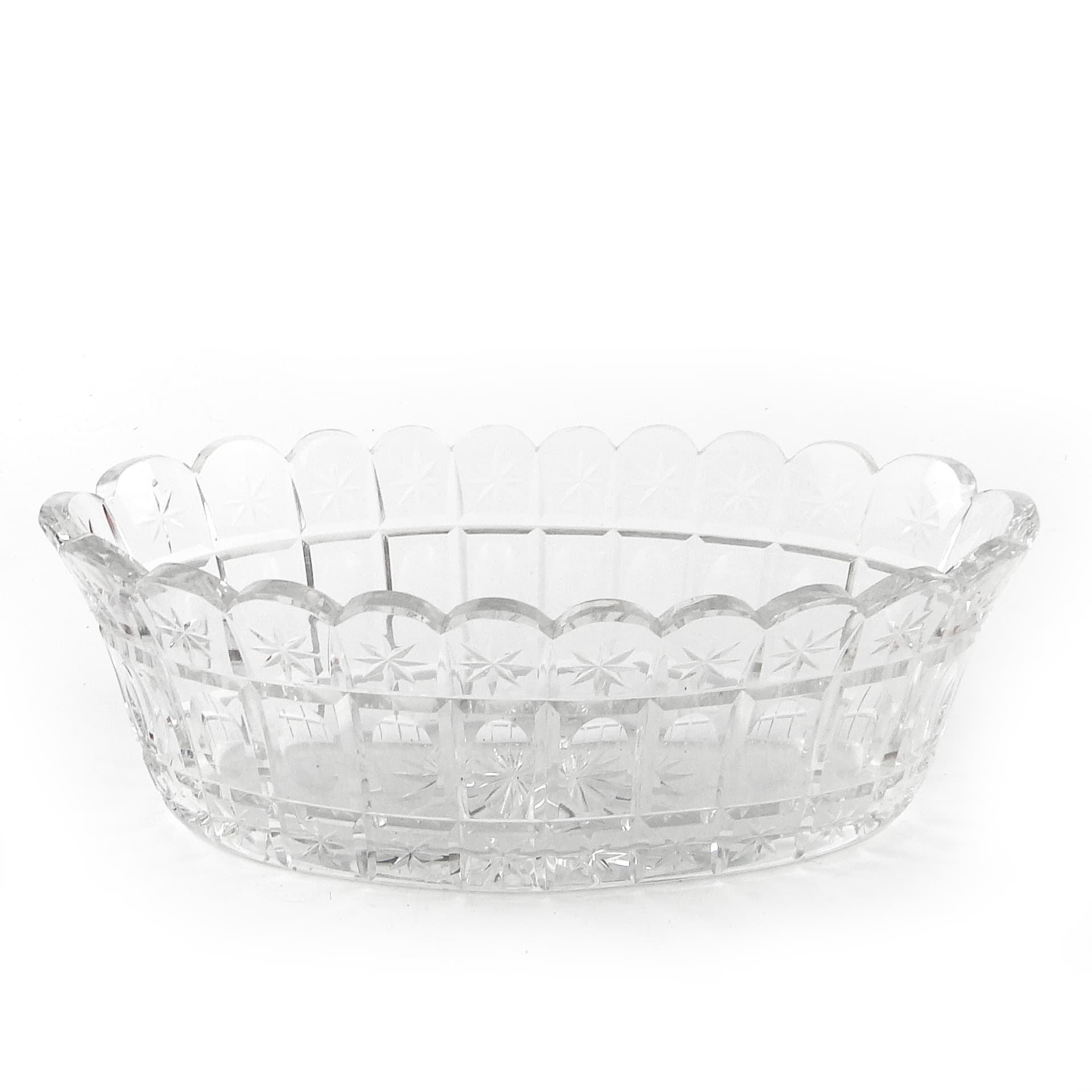 Art Deco jardiniere, crystal, Czechoslovakia, 1930s. - 110118