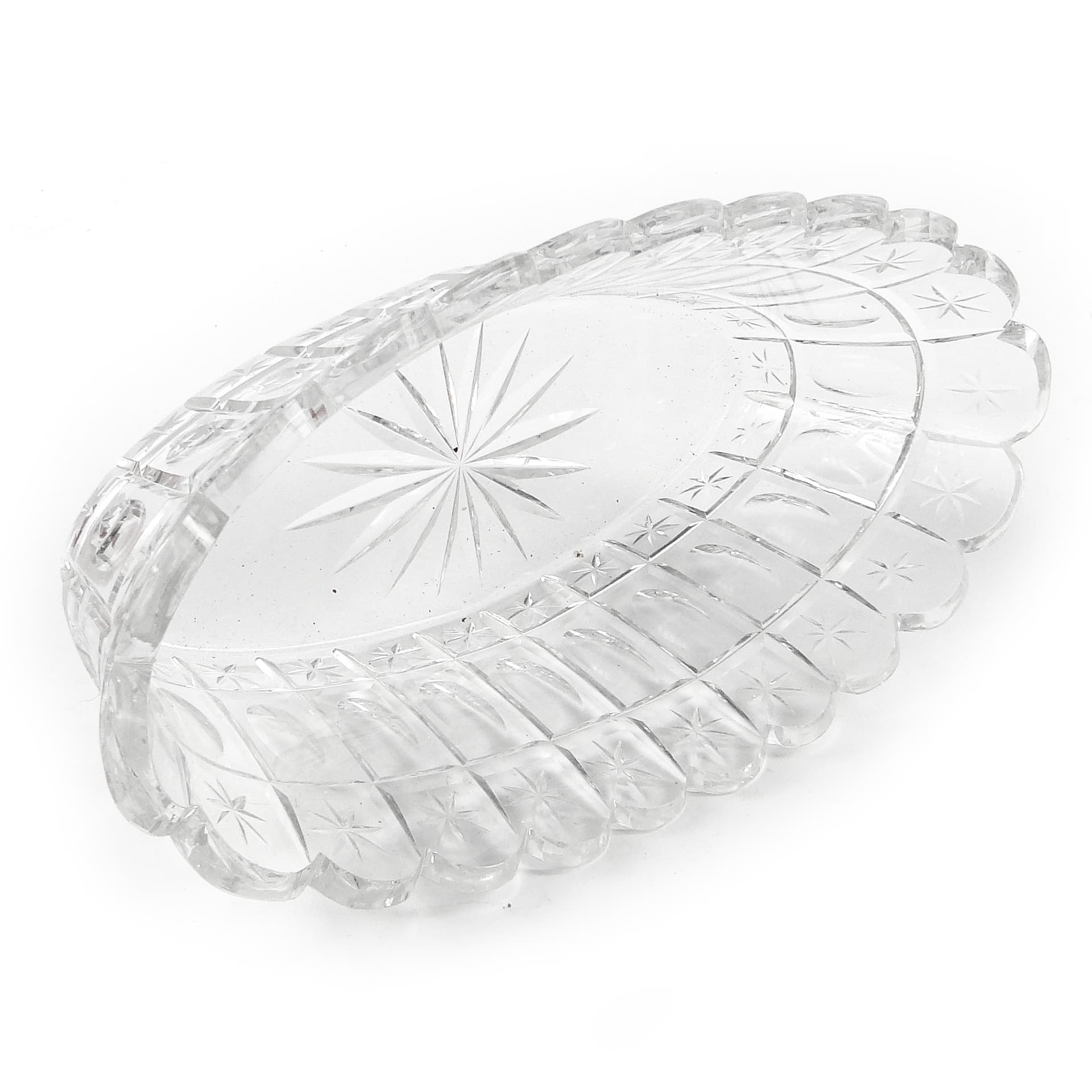 Art Deco jardiniere, crystal, Czechoslovakia, 1930s. - 110122