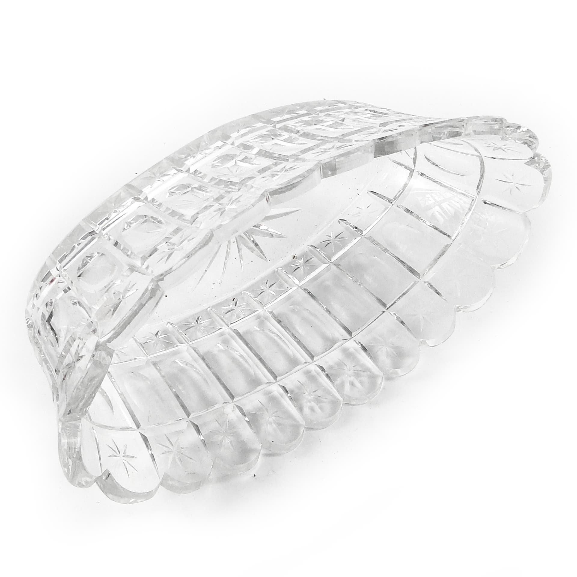 Art Deco jardiniere, crystal, Czechoslovakia, 1930s. - 110123