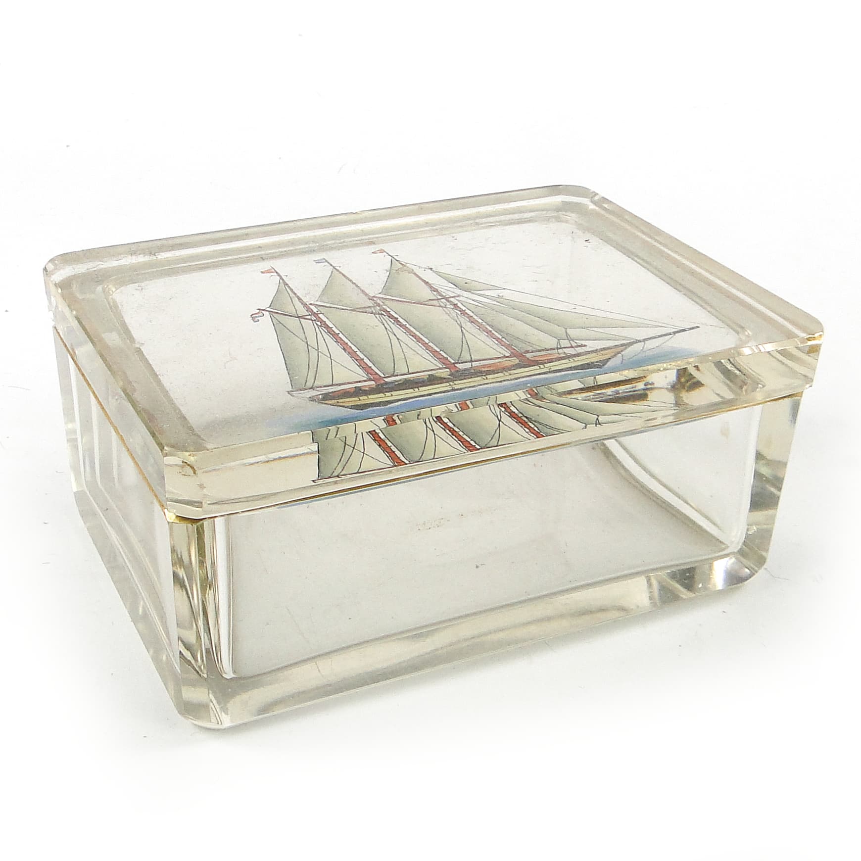 Maritime Decorative Box, crystal, Germany, early 20th c. - 110246