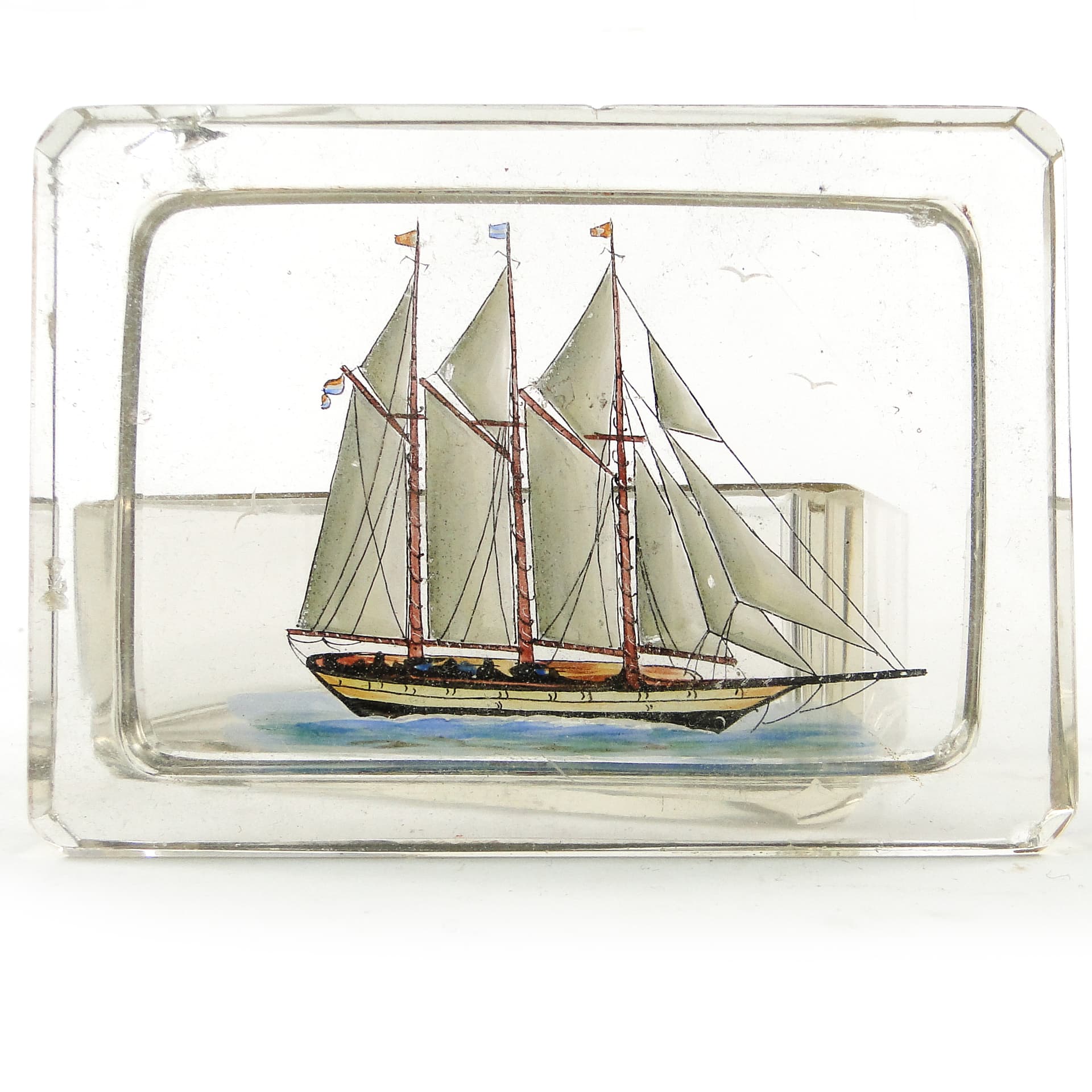 Maritime Decorative Box, crystal, Germany, early 20th c. - 110253