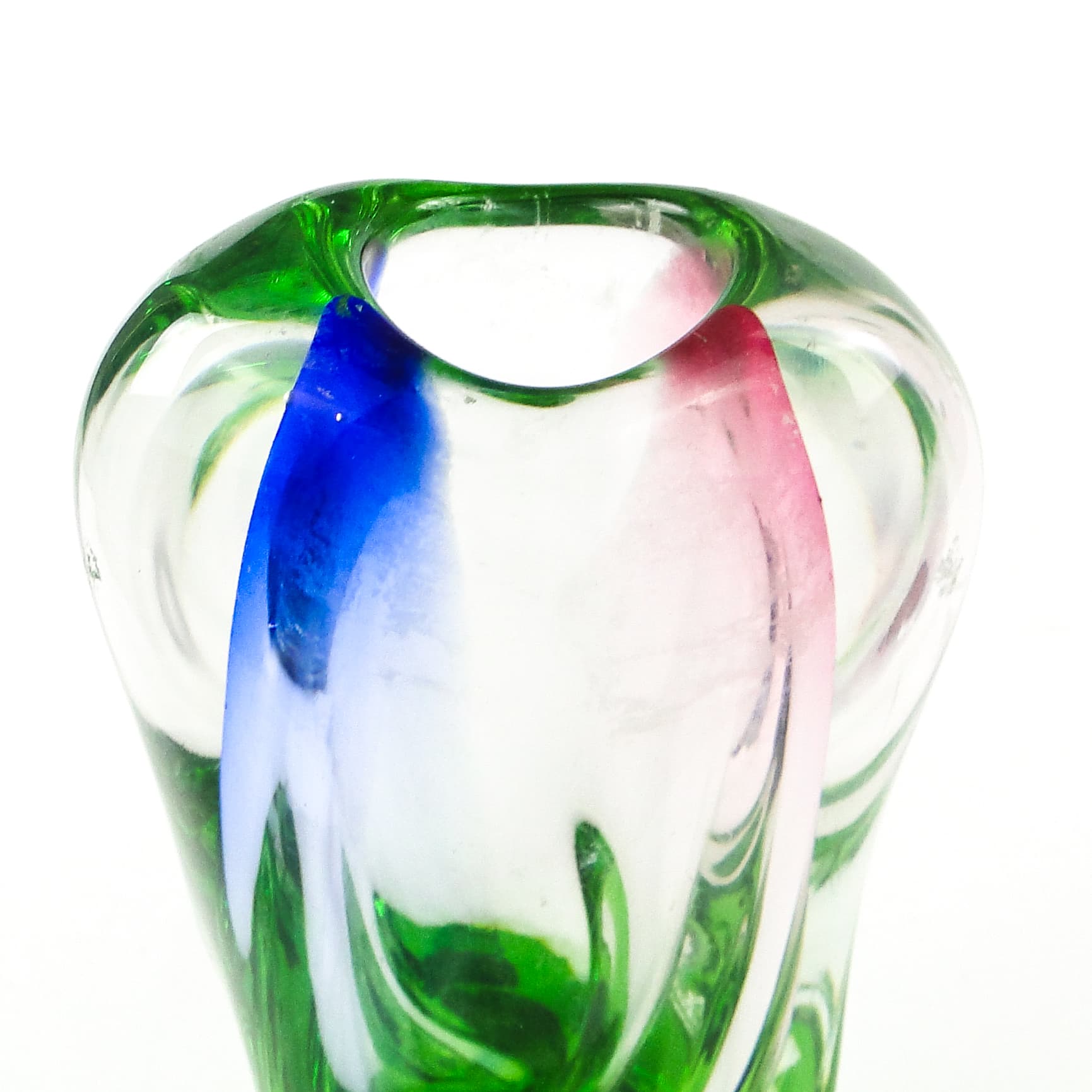 Mid-century modern vase, glass, by I. Suhajek, Czechoslovakia, 1960s. - 110289