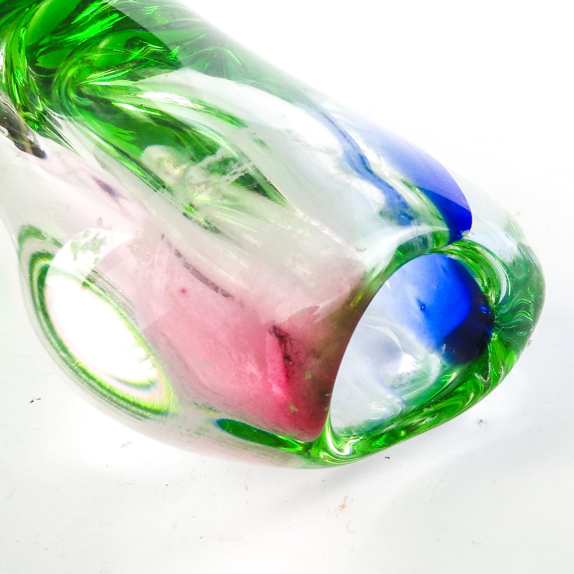 Mid-century modern vase, glass, by I. Suhajek, Czechoslovakia, 1960s. - 110295