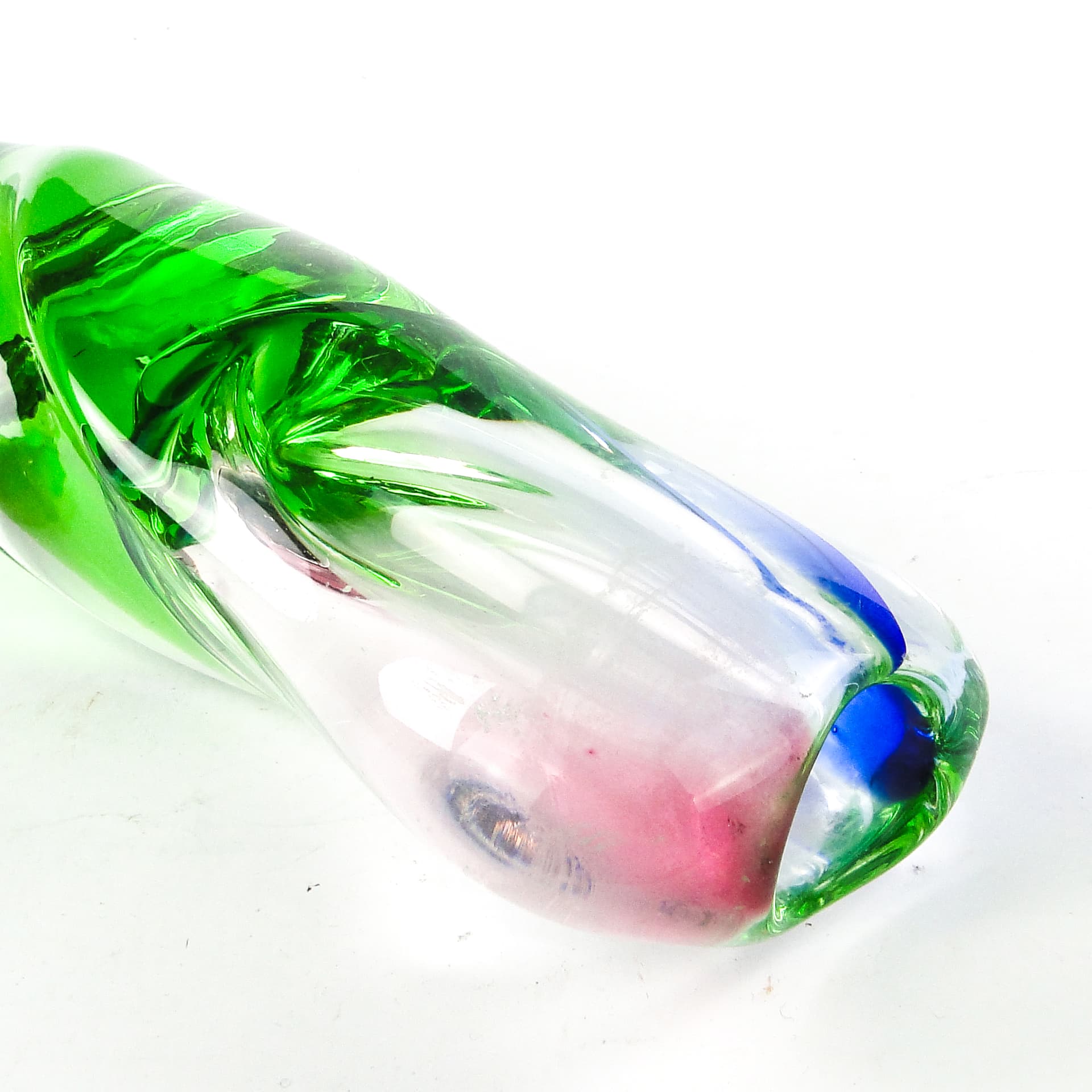 Mid-century modern vase, glass, by I. Suhajek, Czechoslovakia, 1960s. - 110293