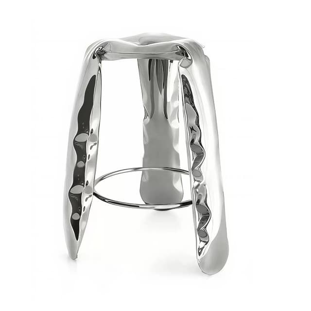 Stołek barowy PLOPP srebrny, Zieta Studio - WYMIARY