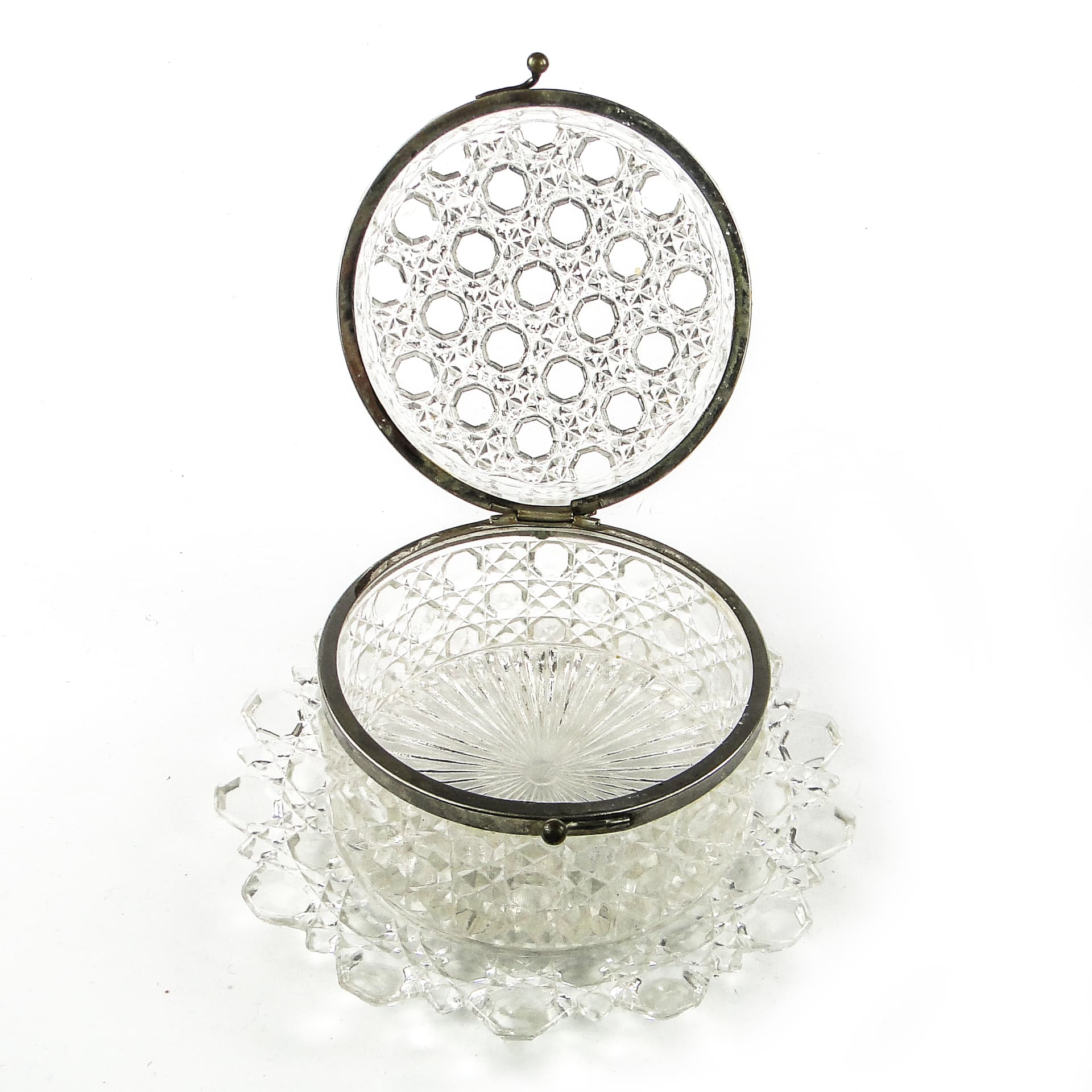 Art Deco bonbonnière, glass, HSG Ząbkowice, Poland, 1930s. - 110342