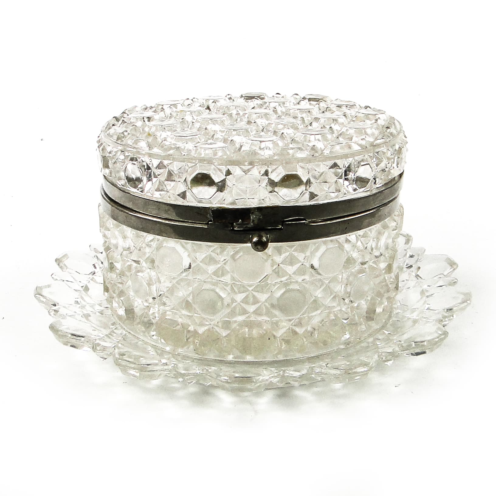 Art Deco bonbonnière, glass, HSG Ząbkowice, Poland, 1930s. - 110341