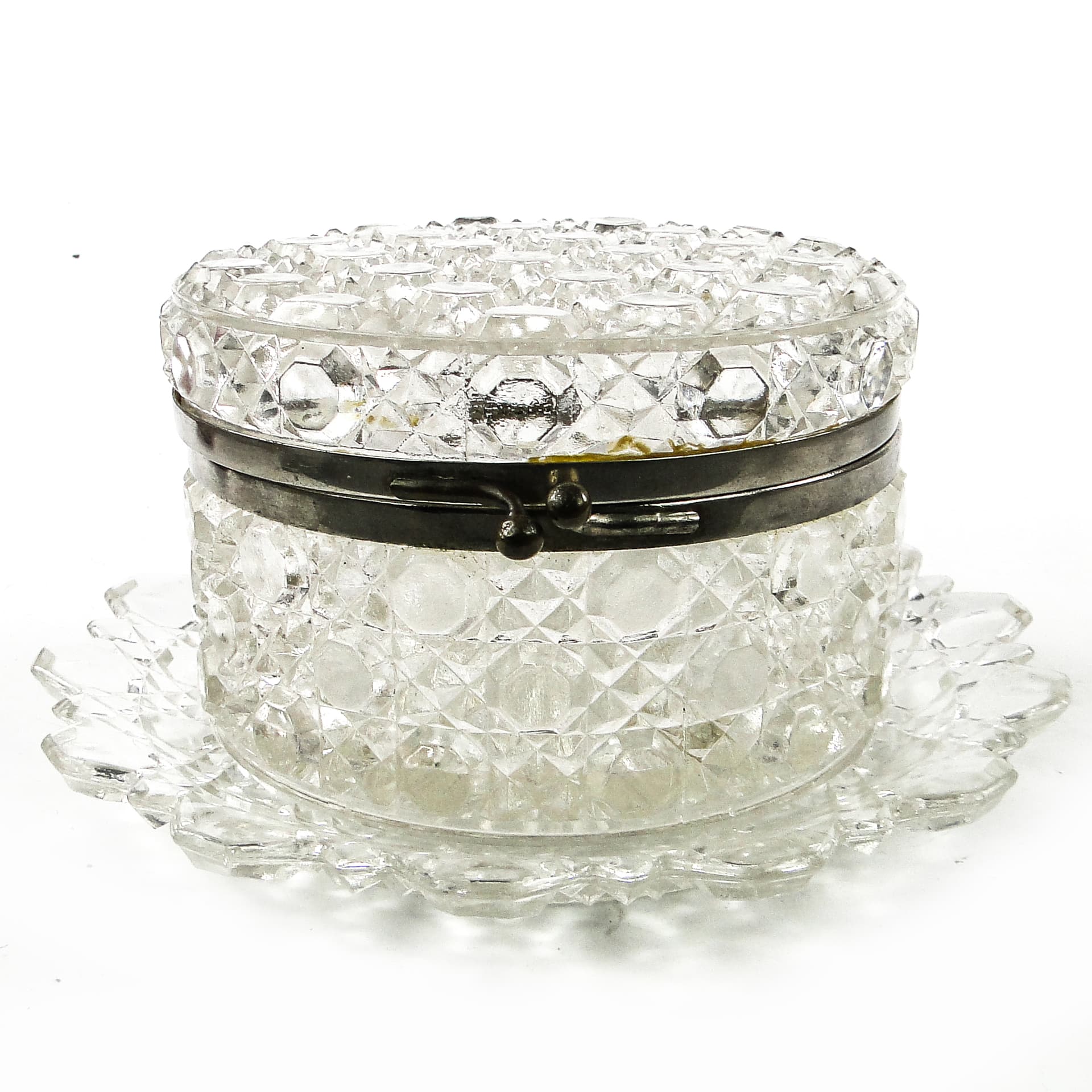 Art Deco bonbonnière, glass, HSG Ząbkowice, Poland, 1930s. - 110350